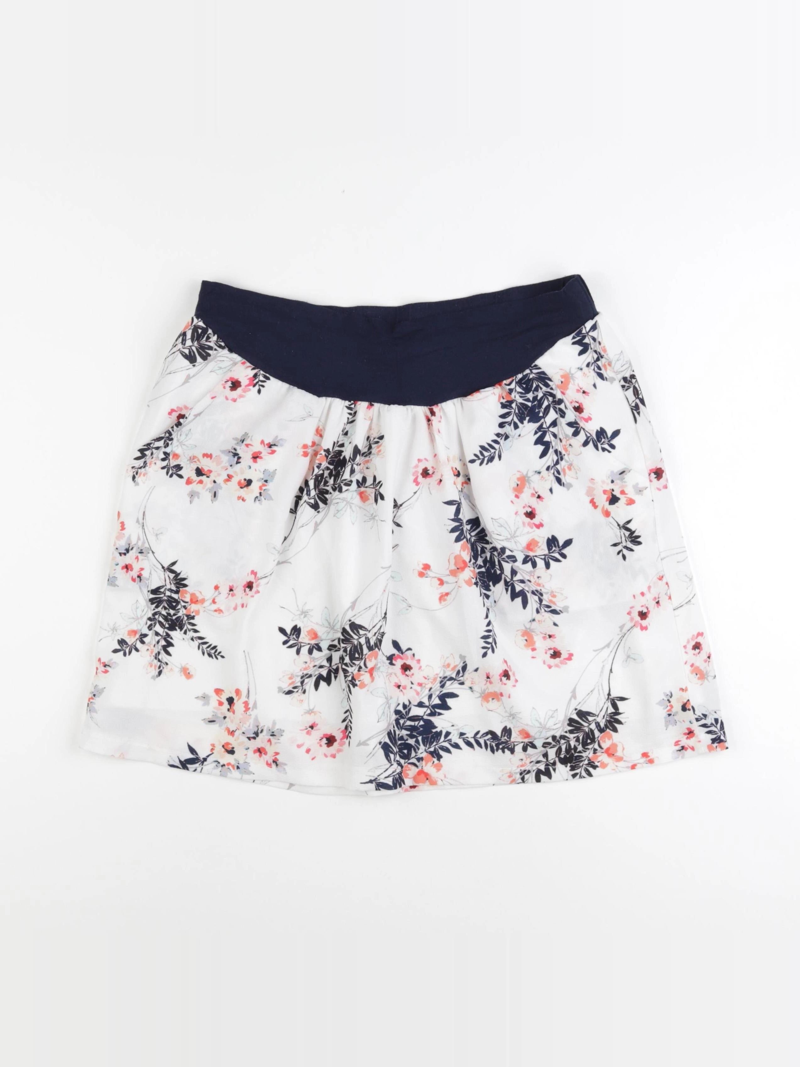 Envie de fraise - jupe grossesse blanc, bleu - 38