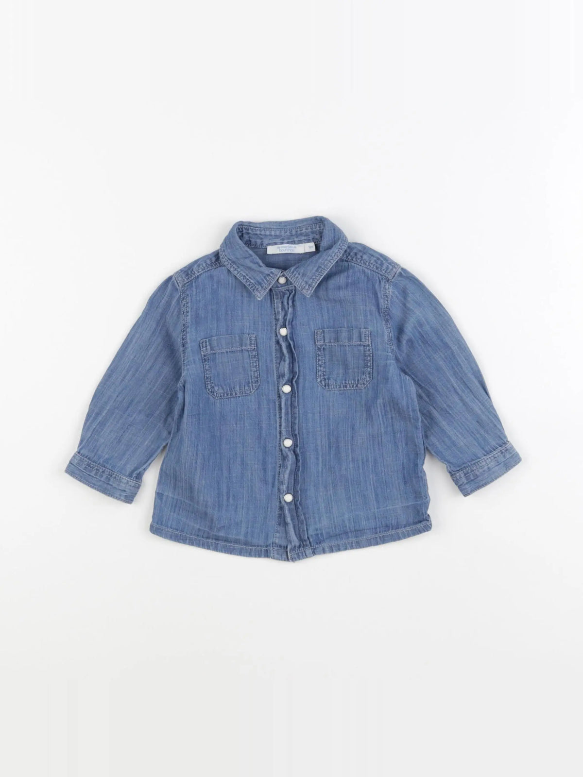 Boutchou - chemise bleu - 9 mois