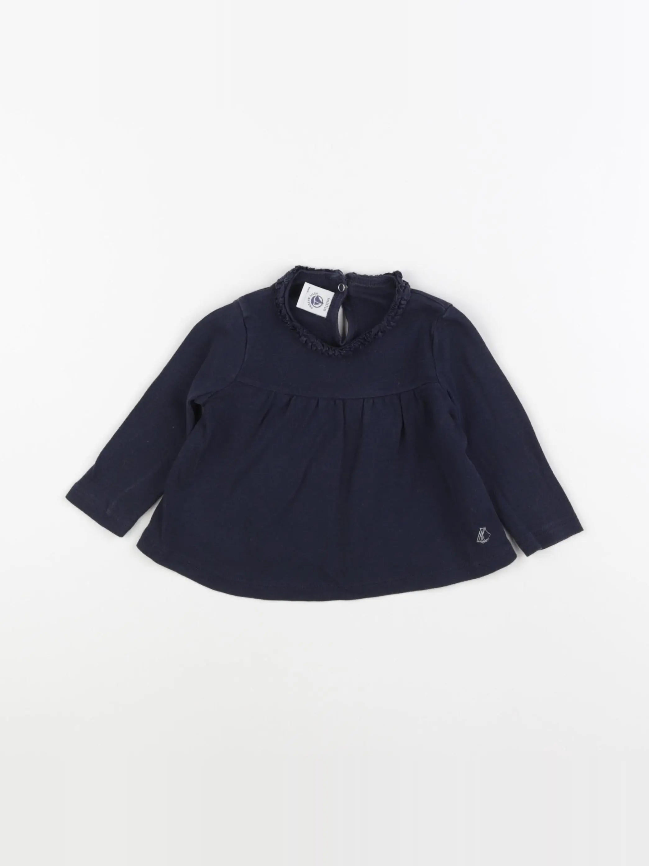 Petit Bateau - tee-shirt bleu - 6 mois