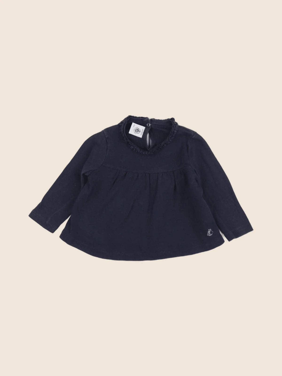 Petit Bateau - tee-shirt bleu - 6 mois