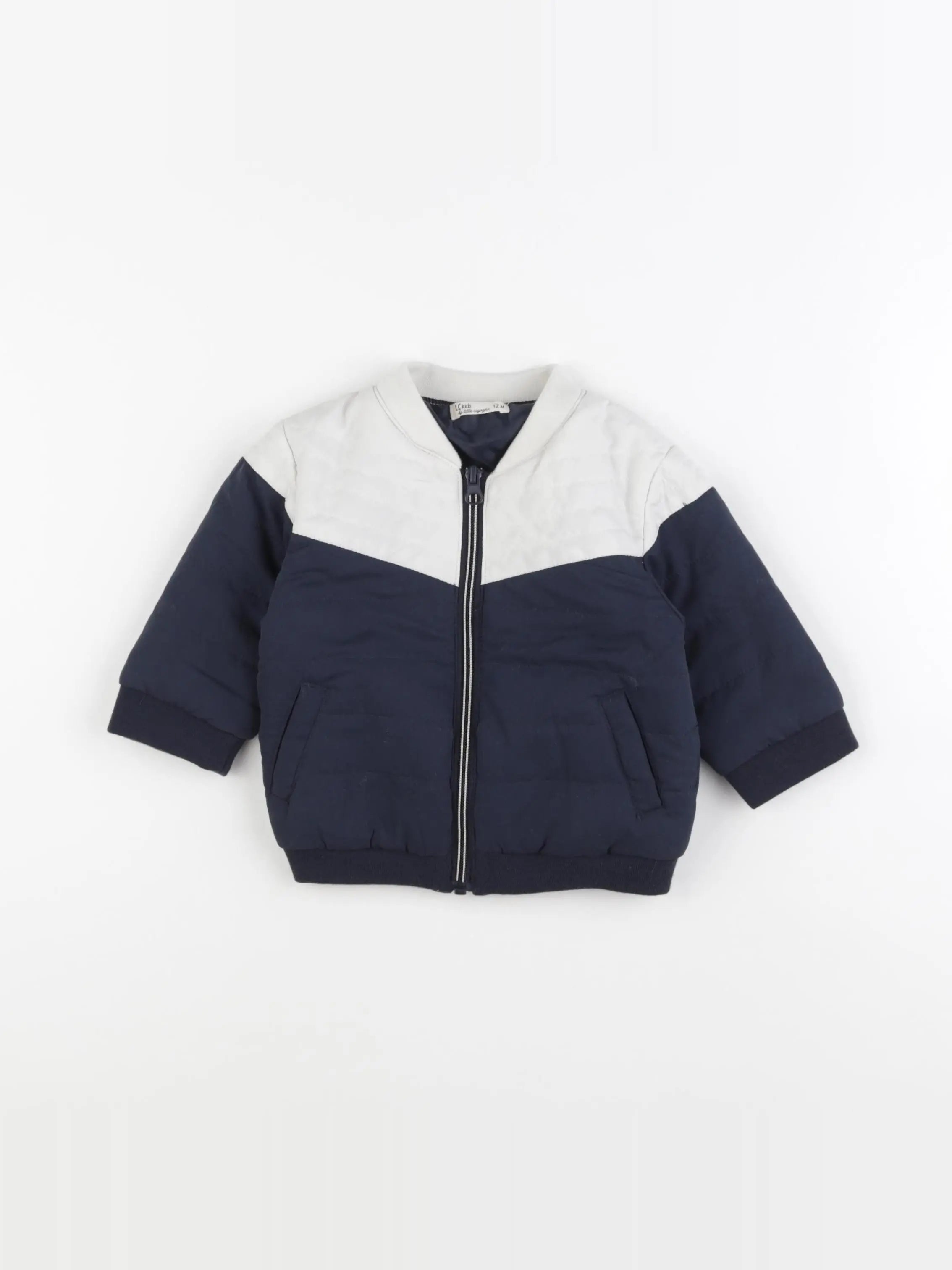 Little Cigogne - veste bleu, blanc - 12 mois