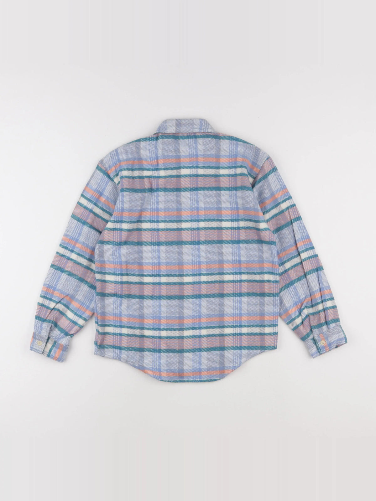 Vintage - chemise bleu, rose - 2 ans