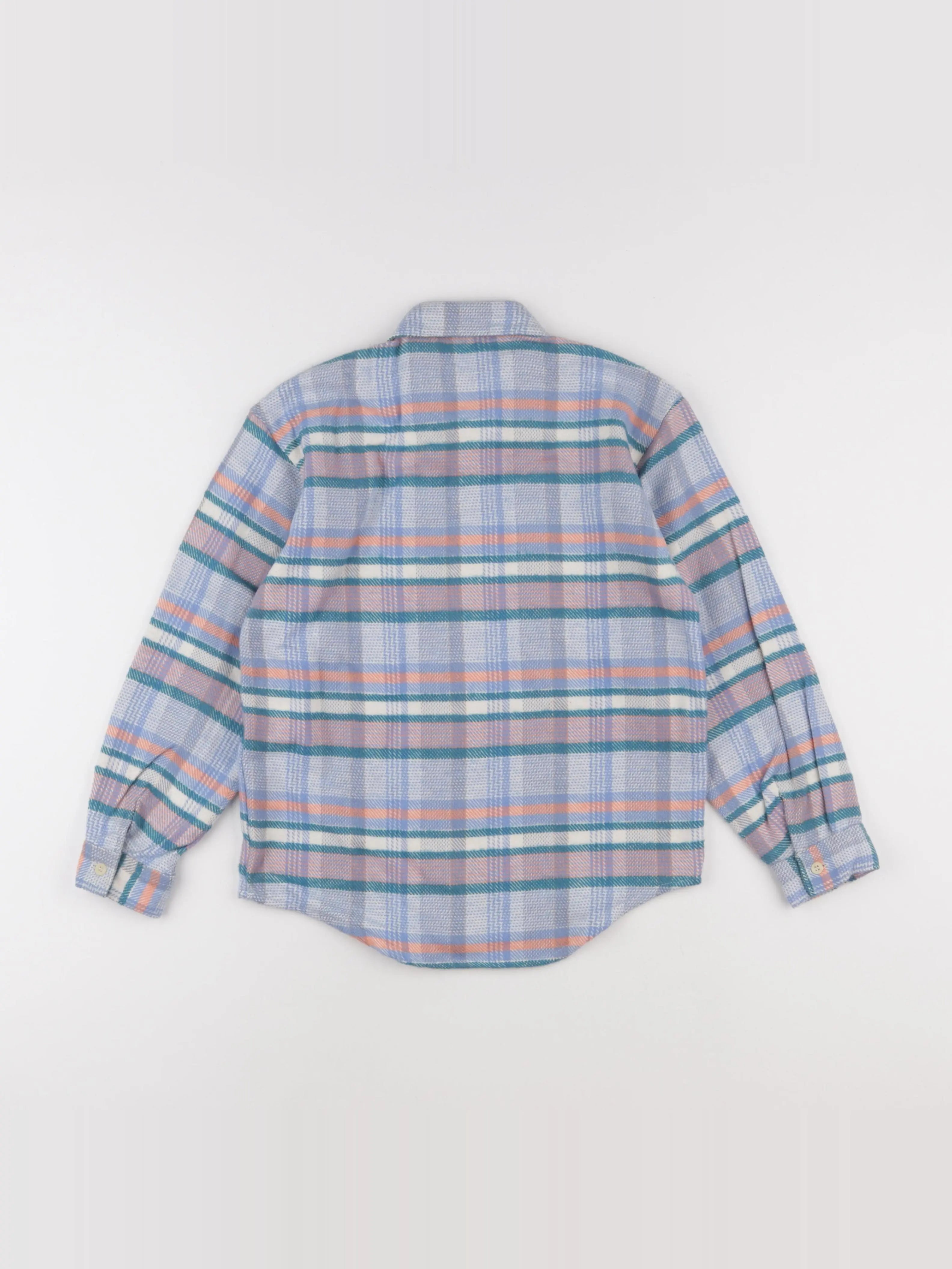 Vintage - chemise bleu, rose - 5 ans