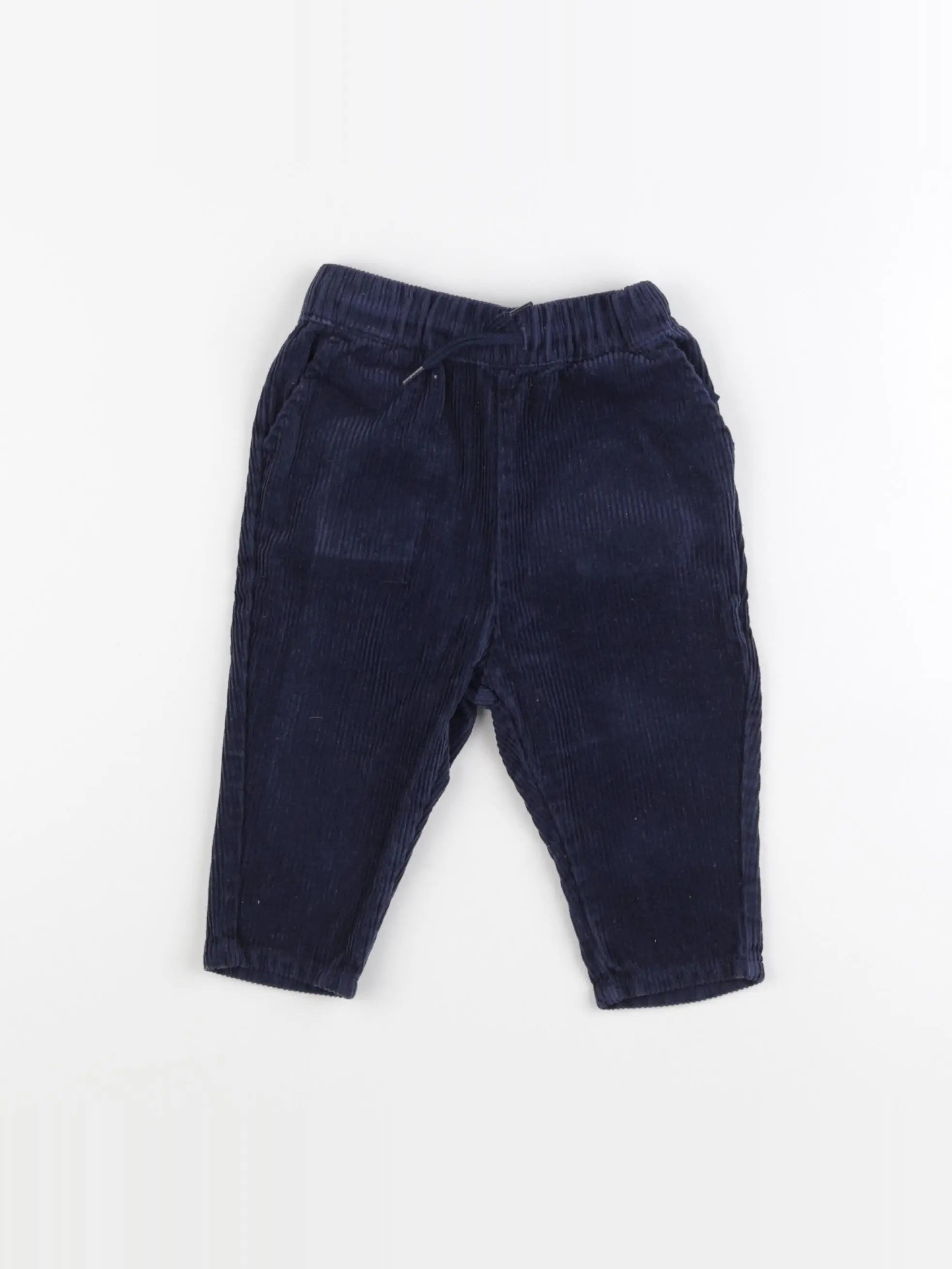 Vertbaudet - pantalon bleu - 12 mois