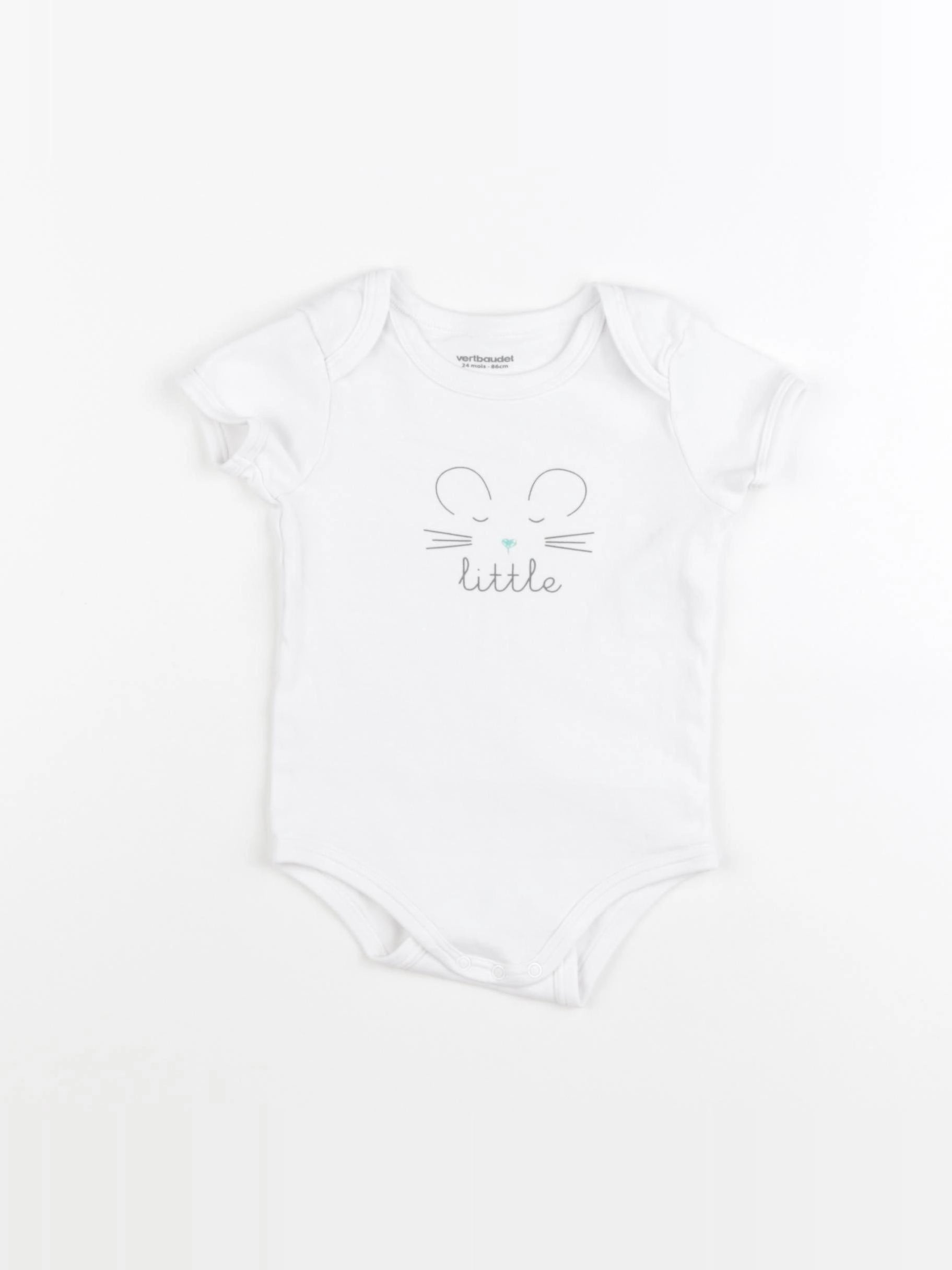 Vertbaudet - body blanc - 24 mois