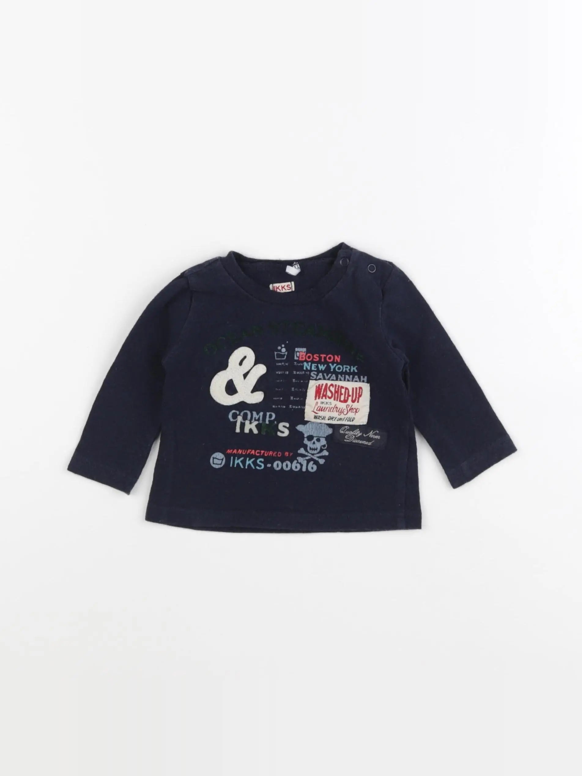 IKKS - tee-shirt bleu - 3 mois