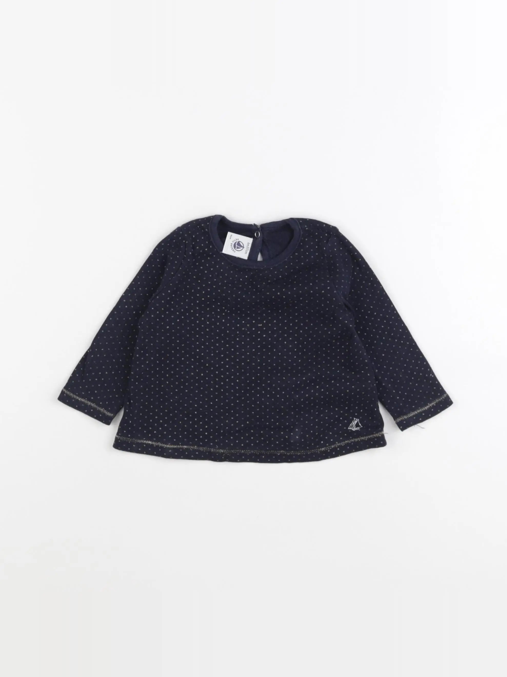 Petit Bateau - tee-shirt bleu - 6 mois