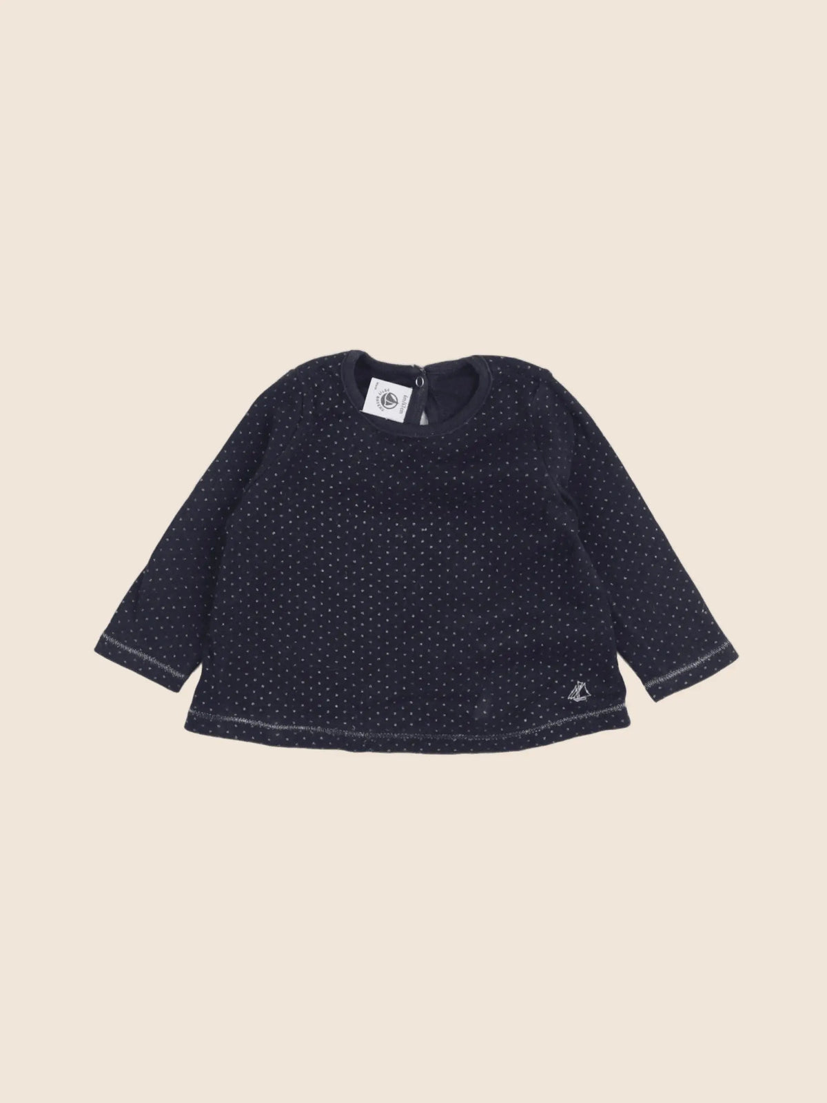 Petit Bateau - tee-shirt bleu - 6 mois
