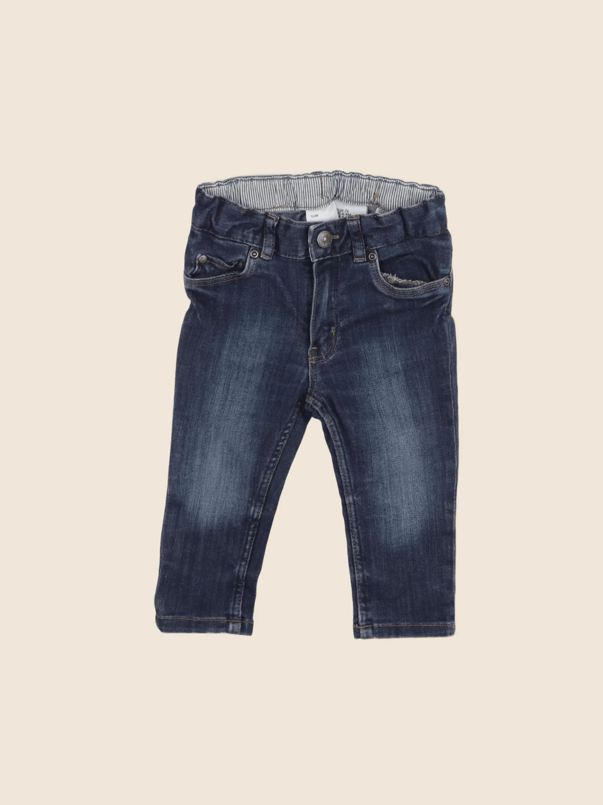 H&M - jean bleu - 6/9 mois