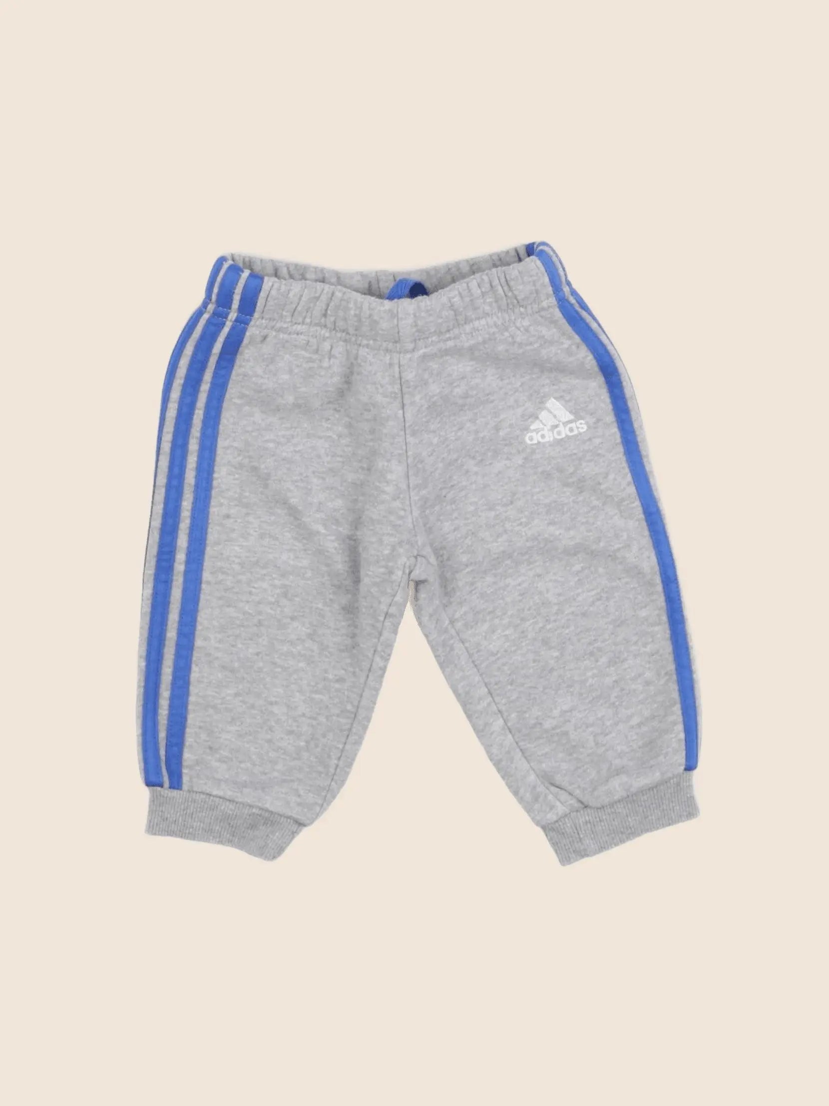 Adidas - jogging gris, bleu - 3/6 mois