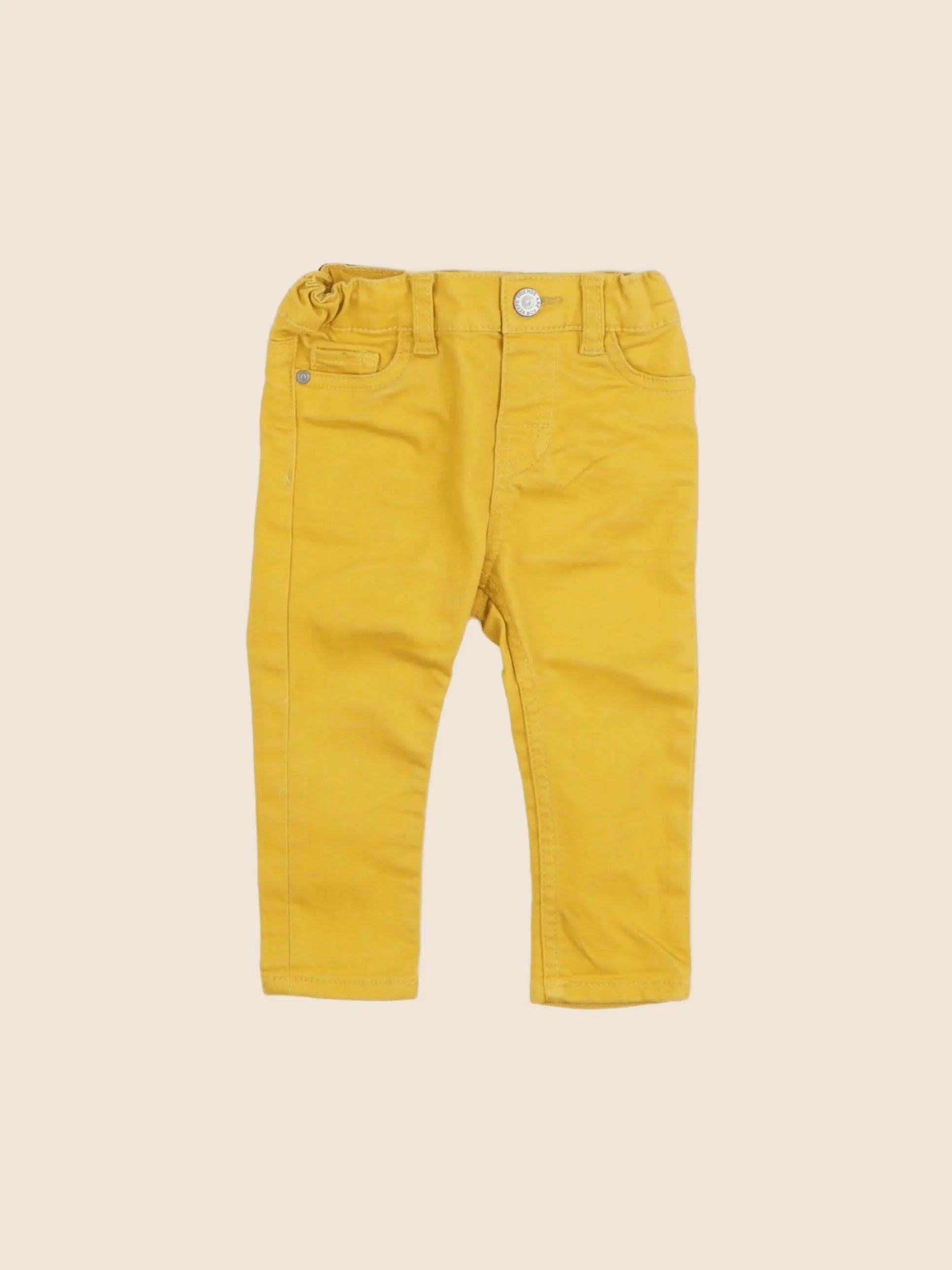 H&M - pantalon jaune - 6/9 mois