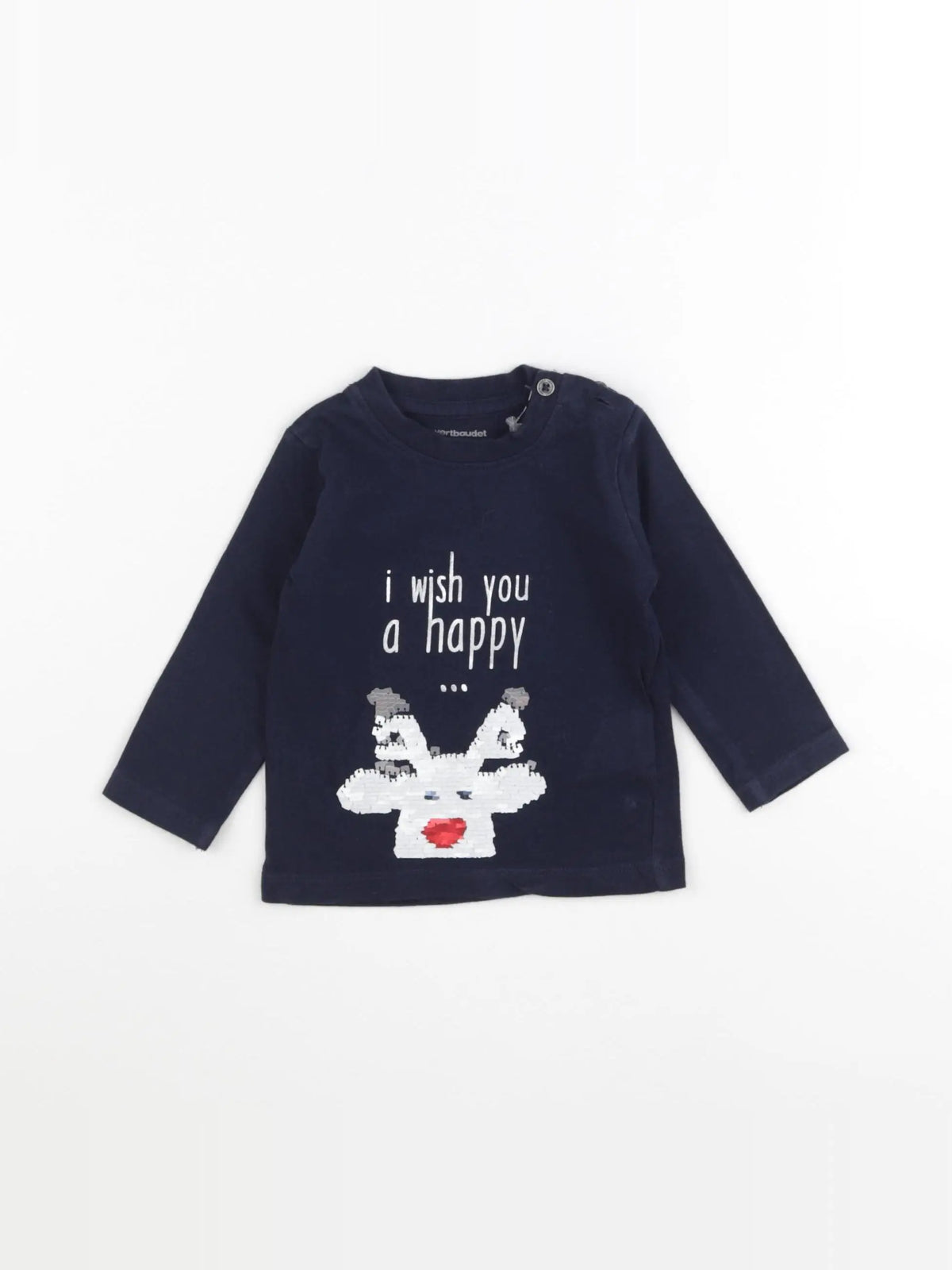 Vertbaudet - tee-shirt bleu - 6 mois