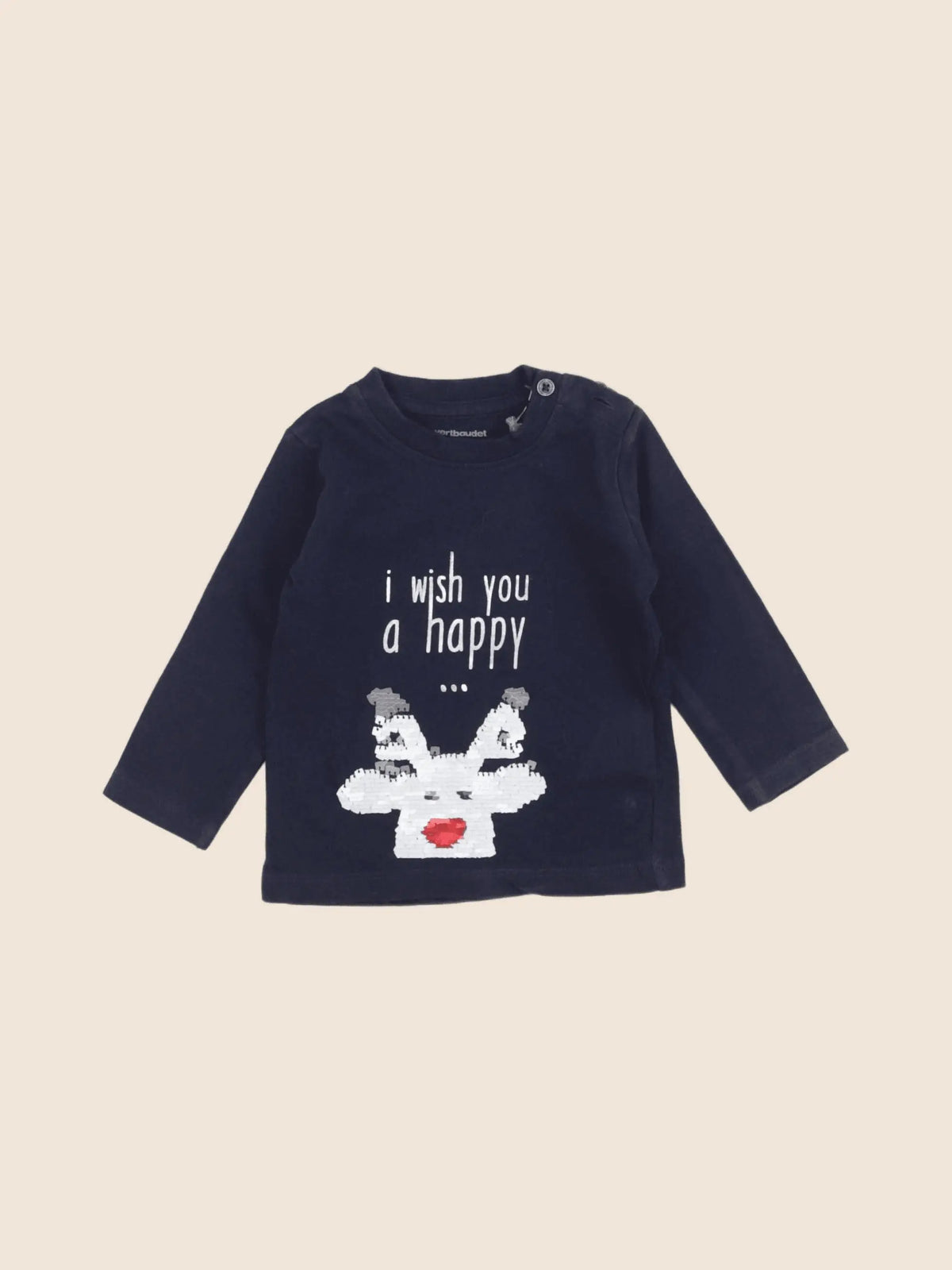 Vertbaudet - tee-shirt bleu - 6 mois