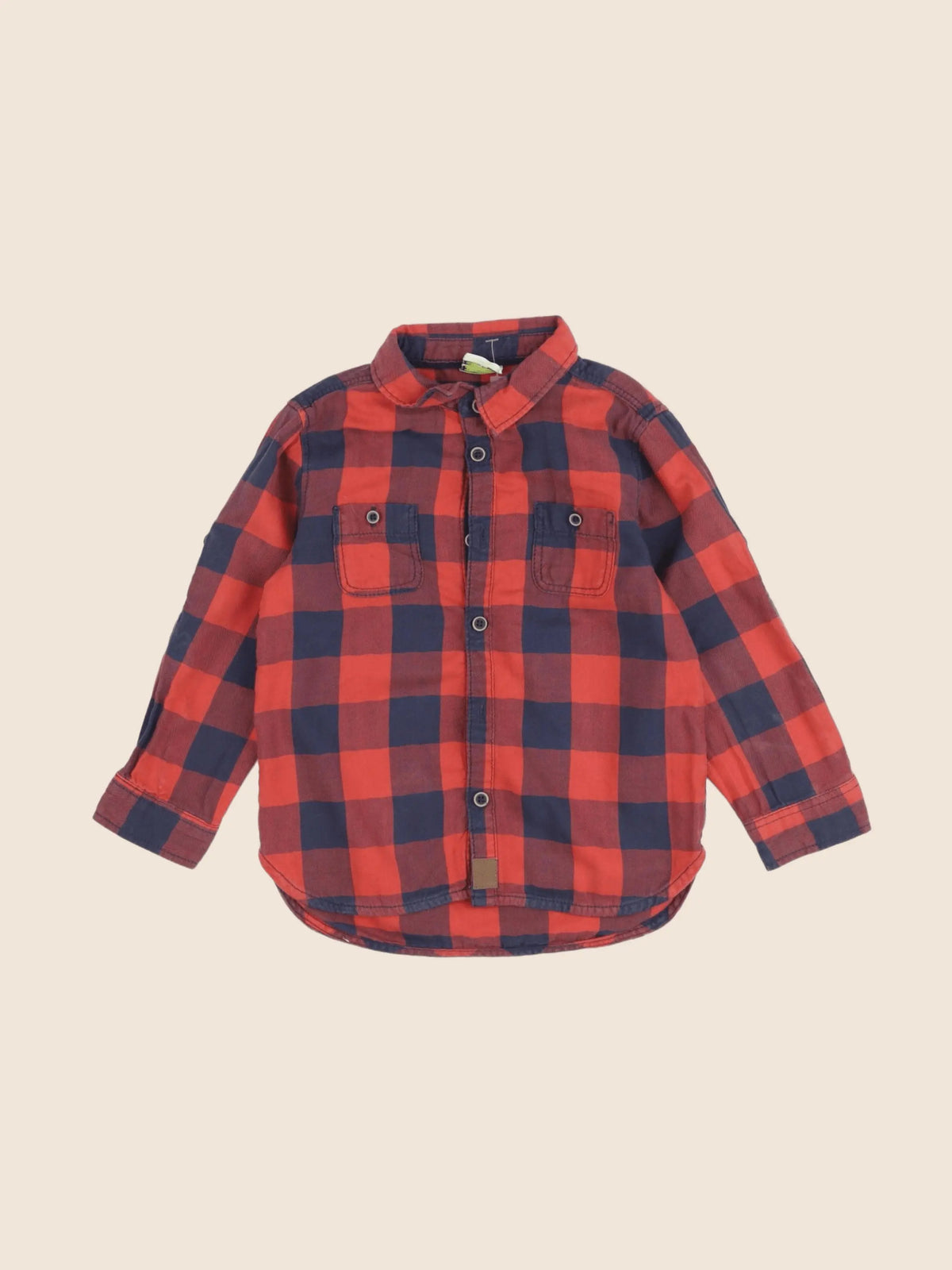 Tape à l'oeil - chemise bleu, rouge - 36 mois