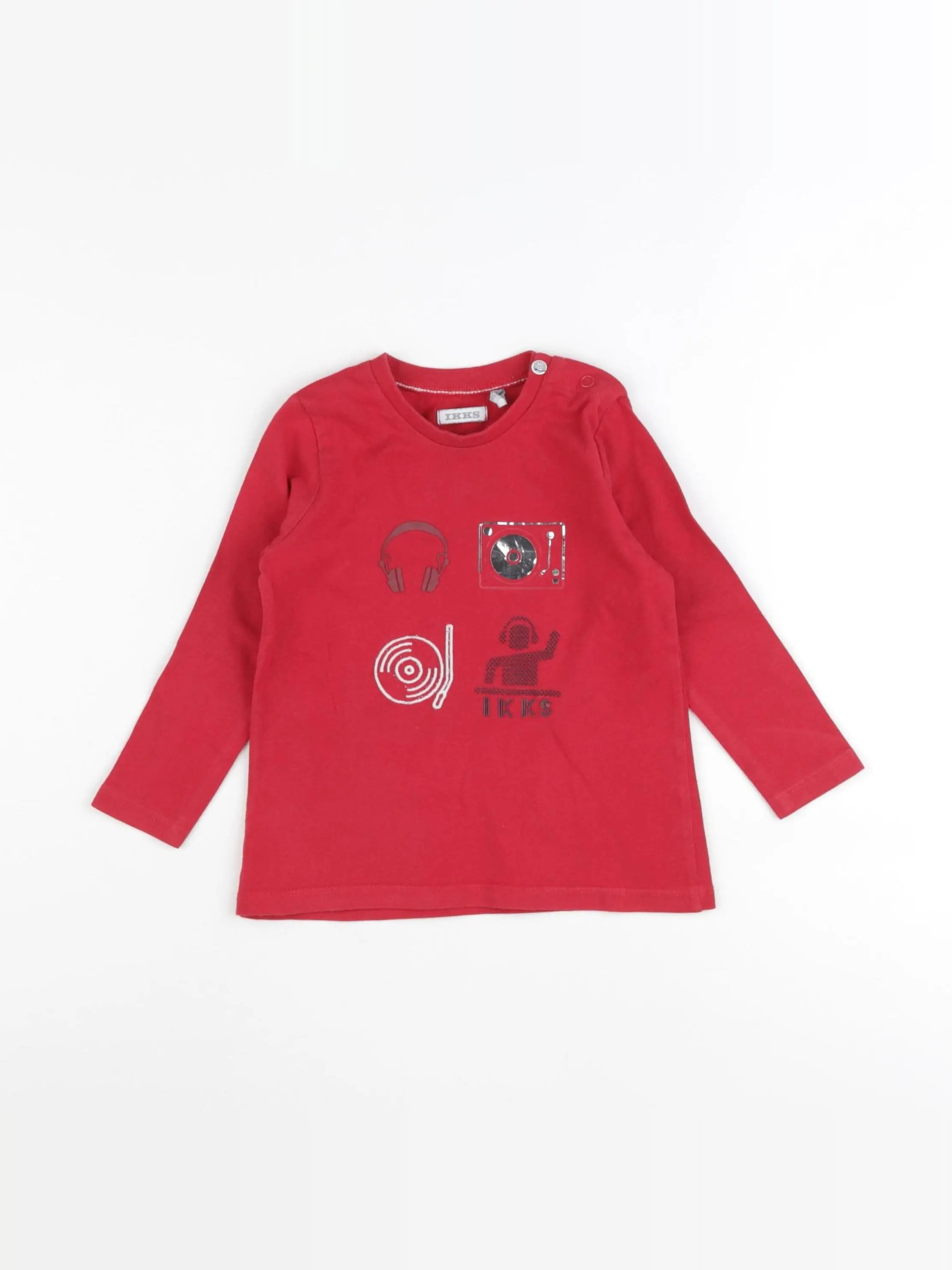 IKKS - tee-shirt rouge - 18 mois