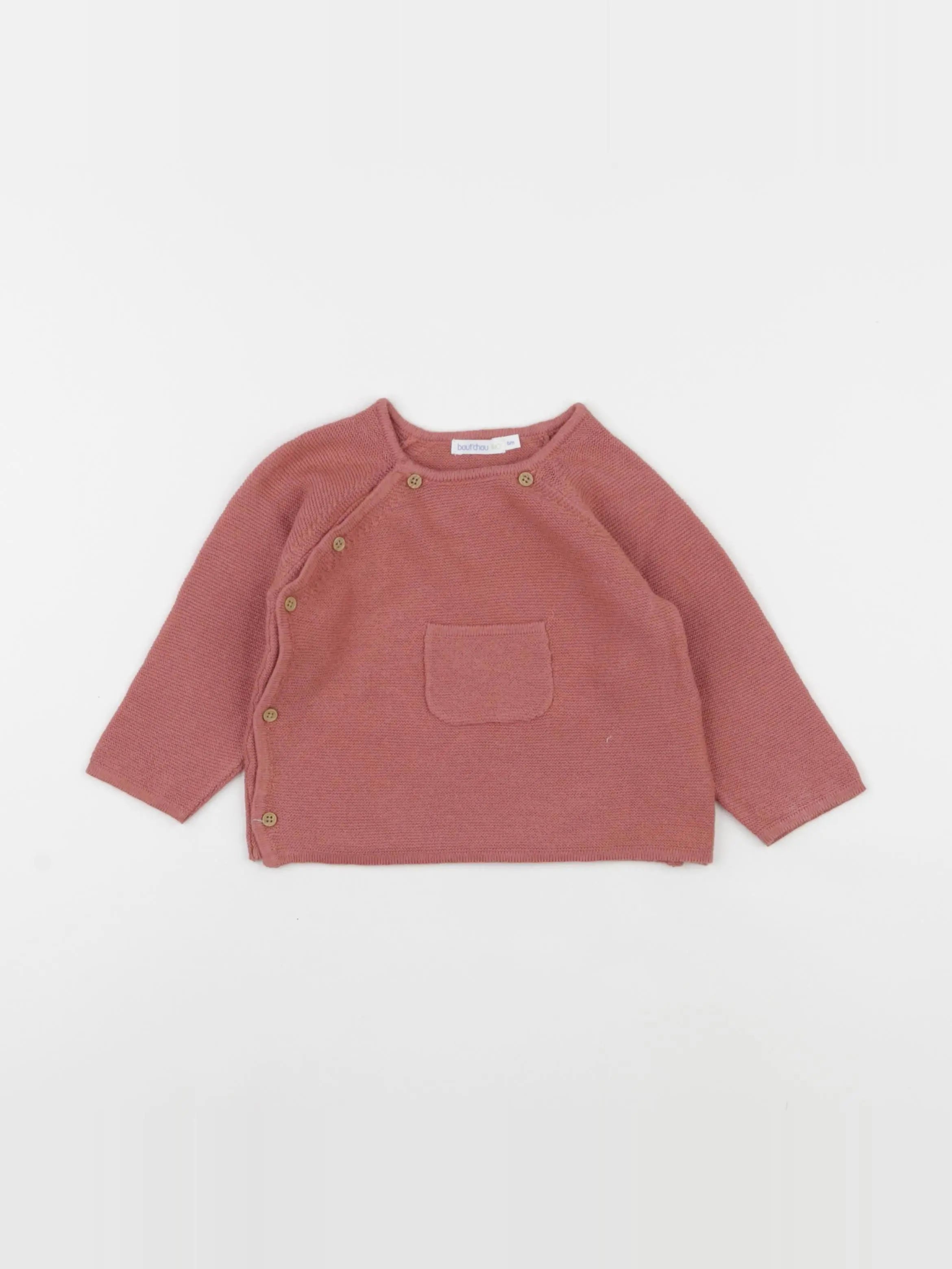 Boutchou - pull rose - 6 mois