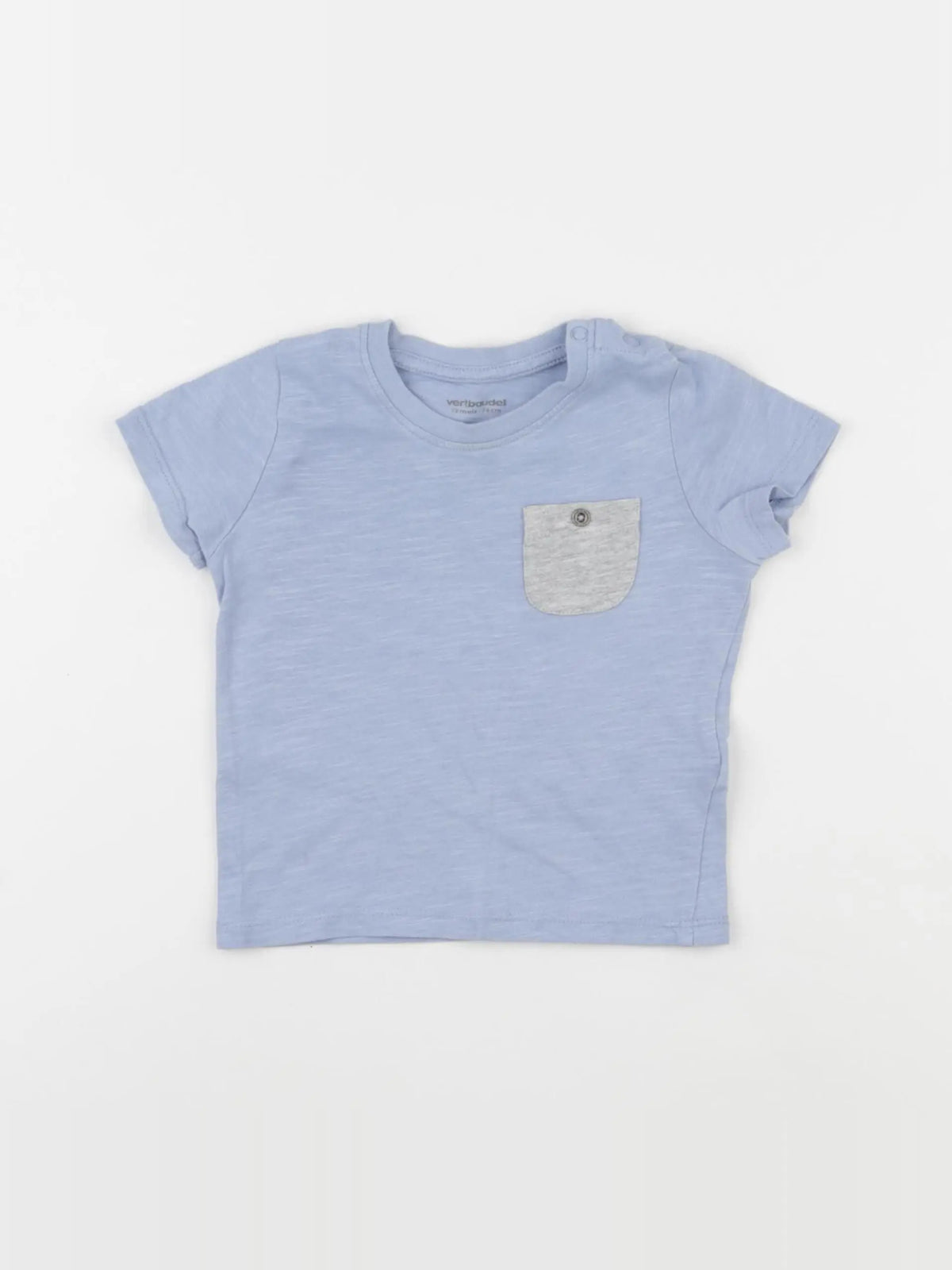 Vertbaudet - tee-shirt bleu - 12 mois