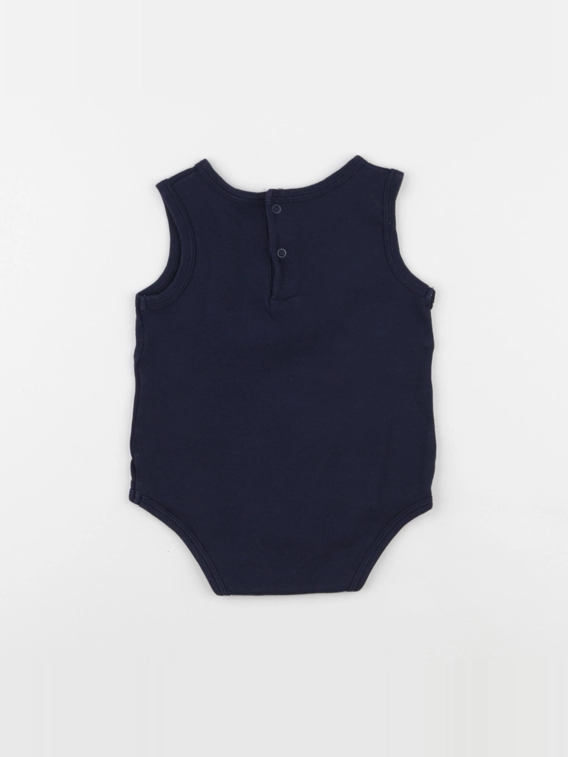 Vertbaudet - body bleu - 12 mois