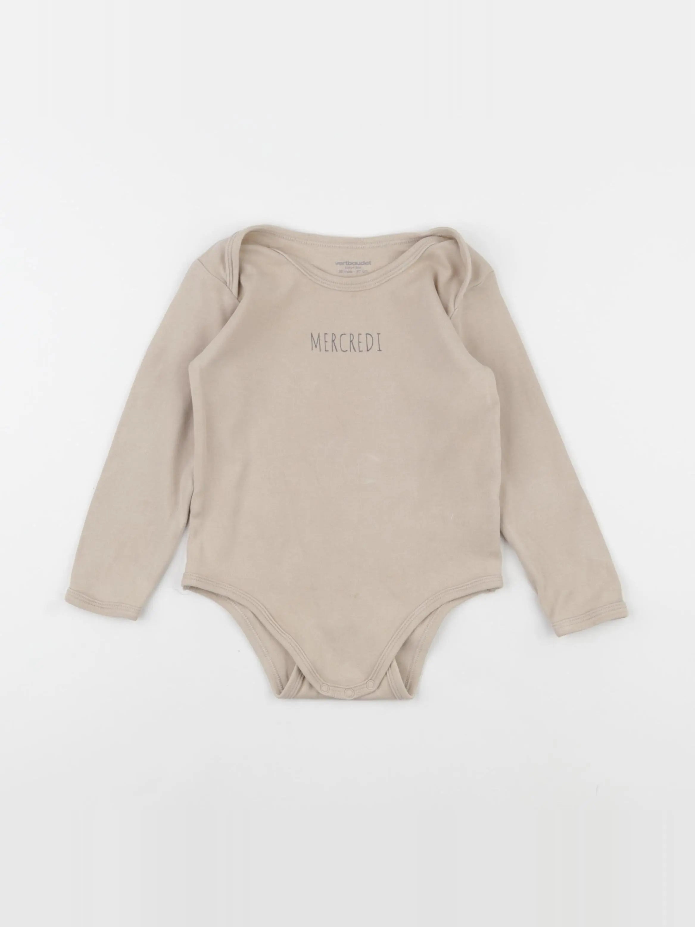 Vertbaudet - body beige - 36 mois