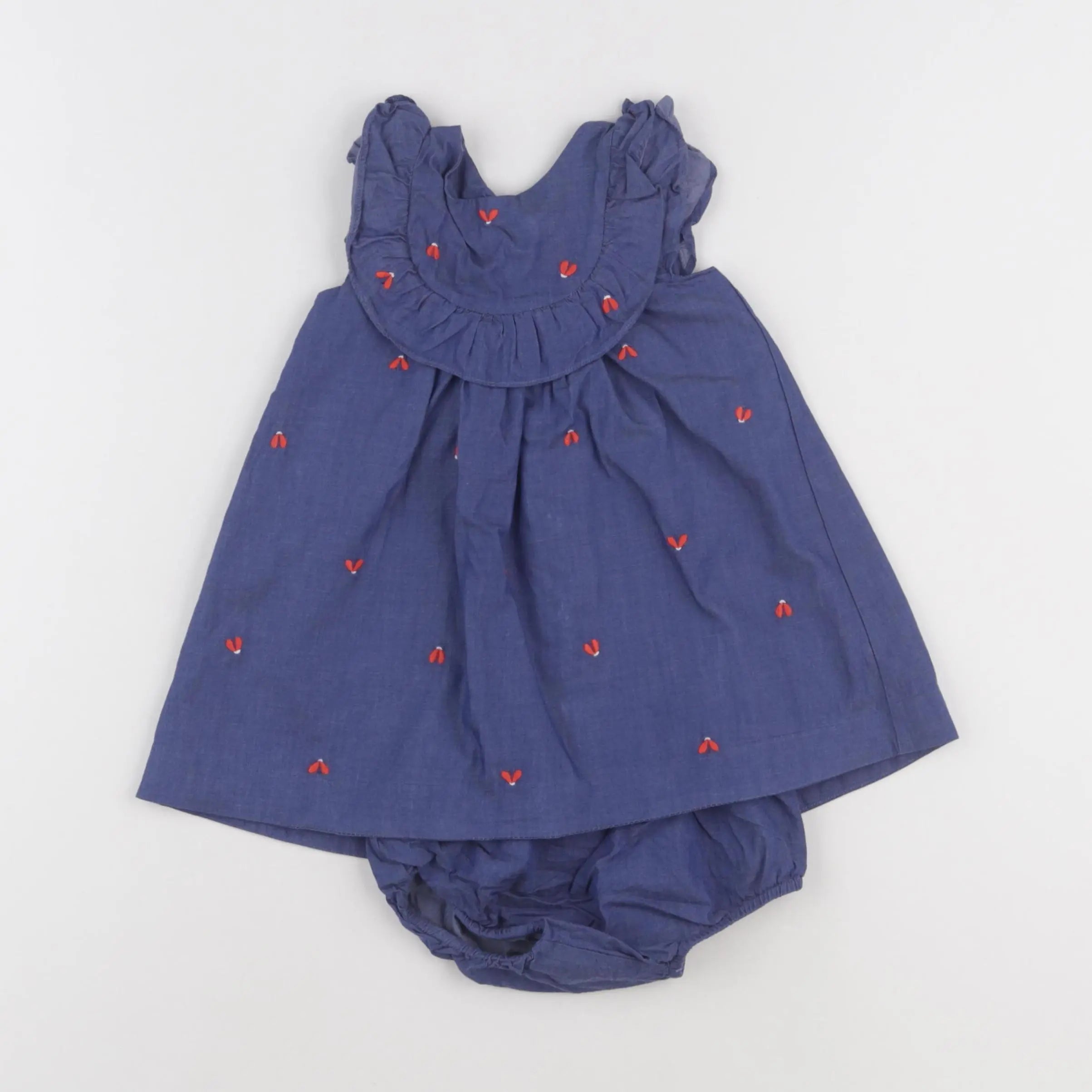 Jacadi - robe bleu - 12 mois