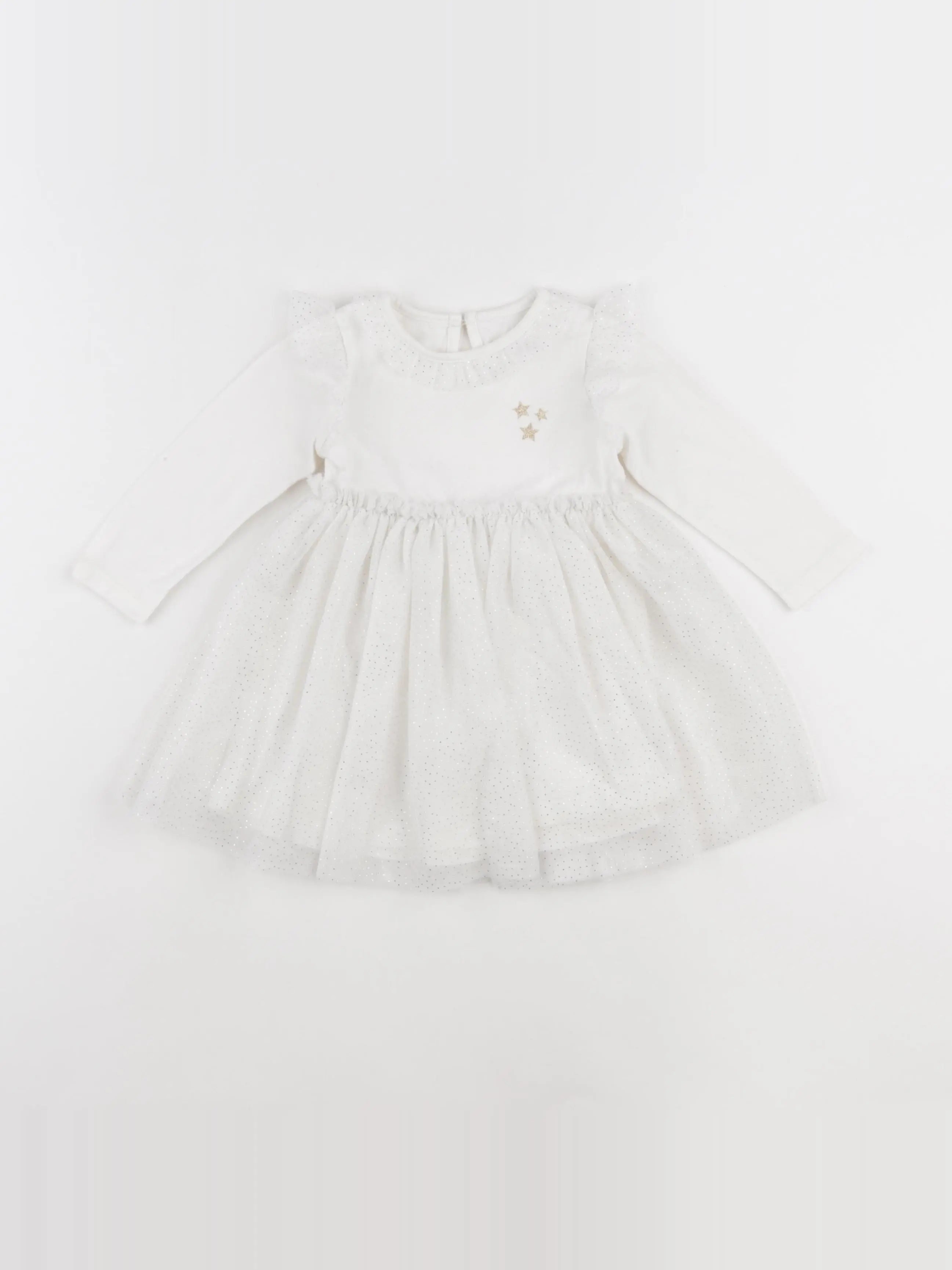 Vertbaudet - robe blanc - 9 mois