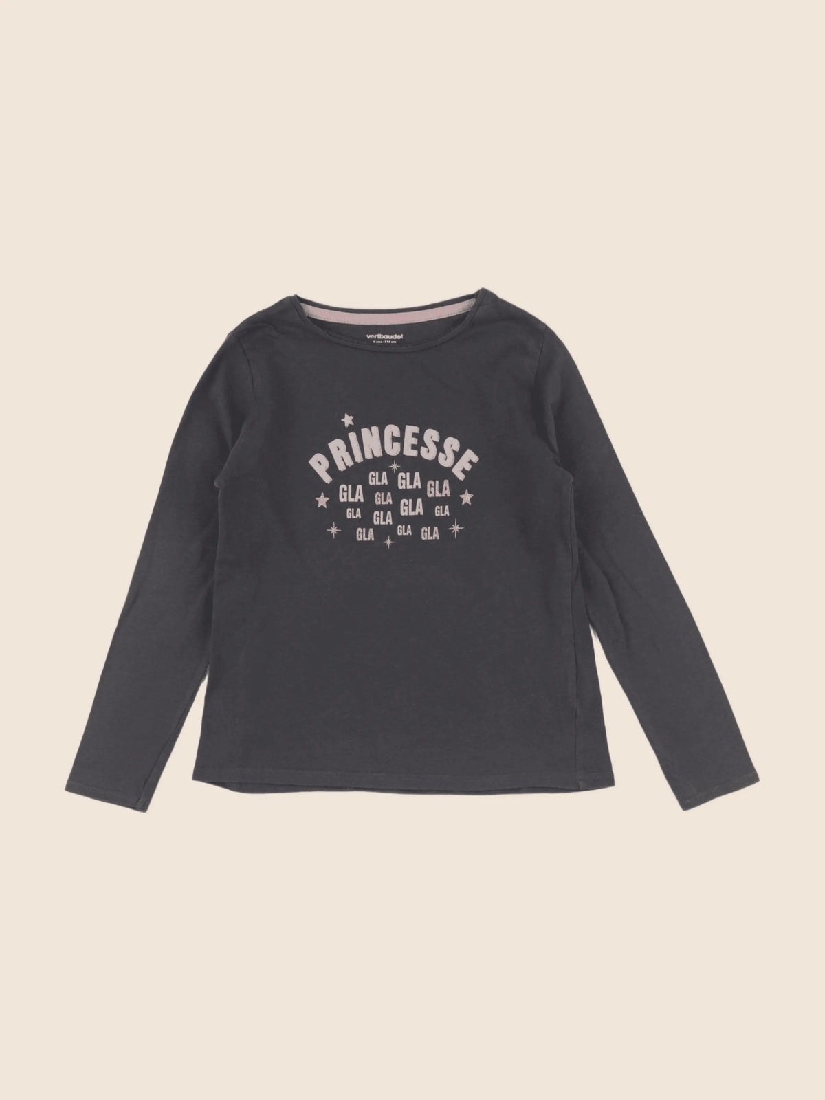 Vertbaudet - tee-shirt gris - 6 ans