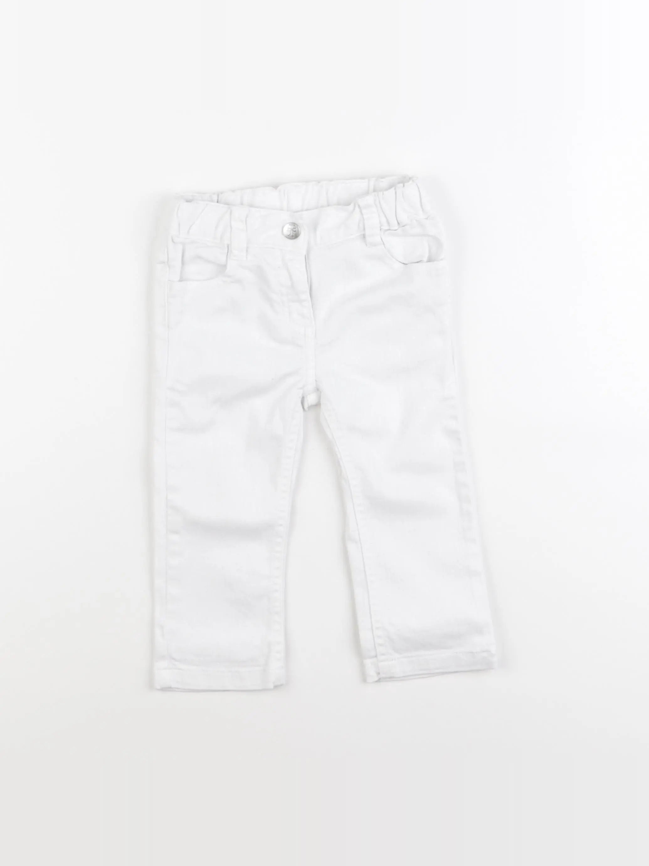 Jacadi - jean blanc - 18 mois