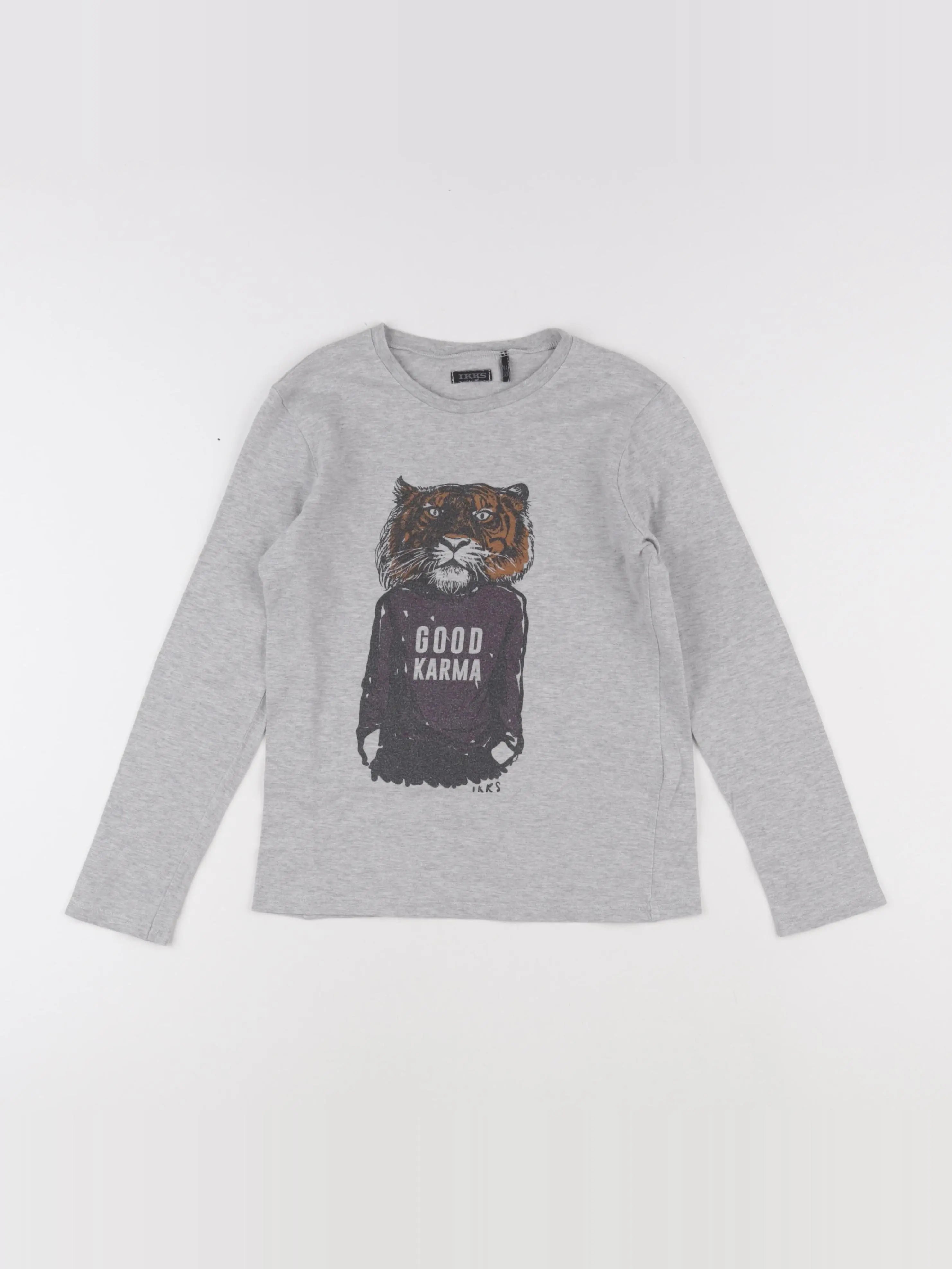 IKKS - tee-shirt gris - 8 ans