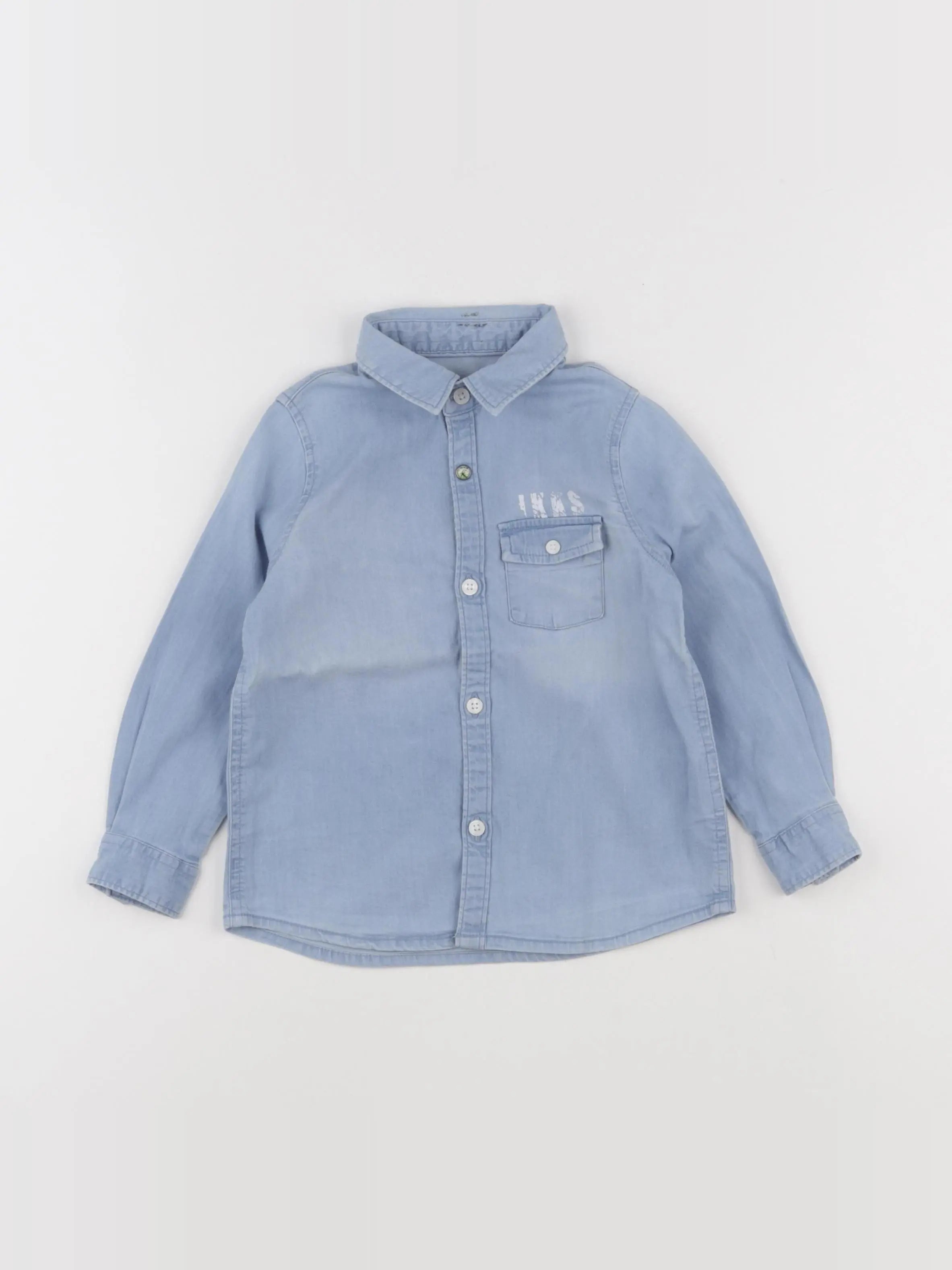 IKKS - chemise imprimé au dos bleu - 2 ans