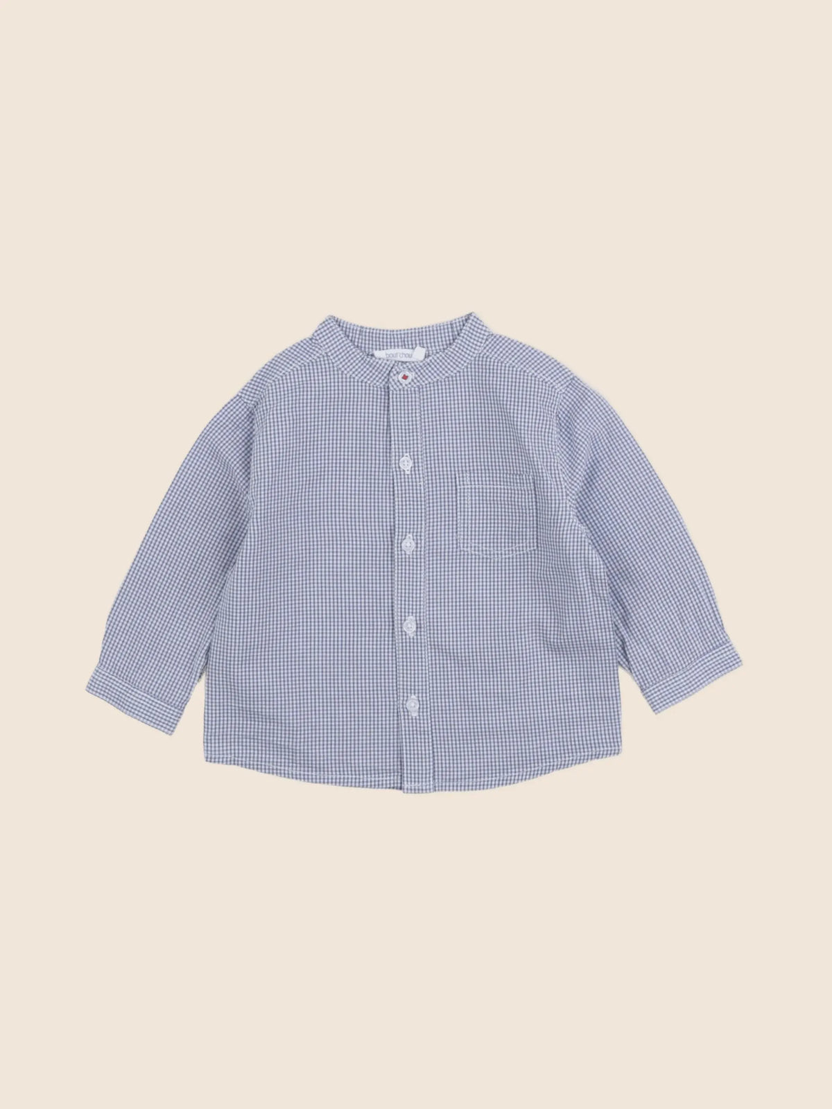 Boutchou - chemise bleu - 6 mois