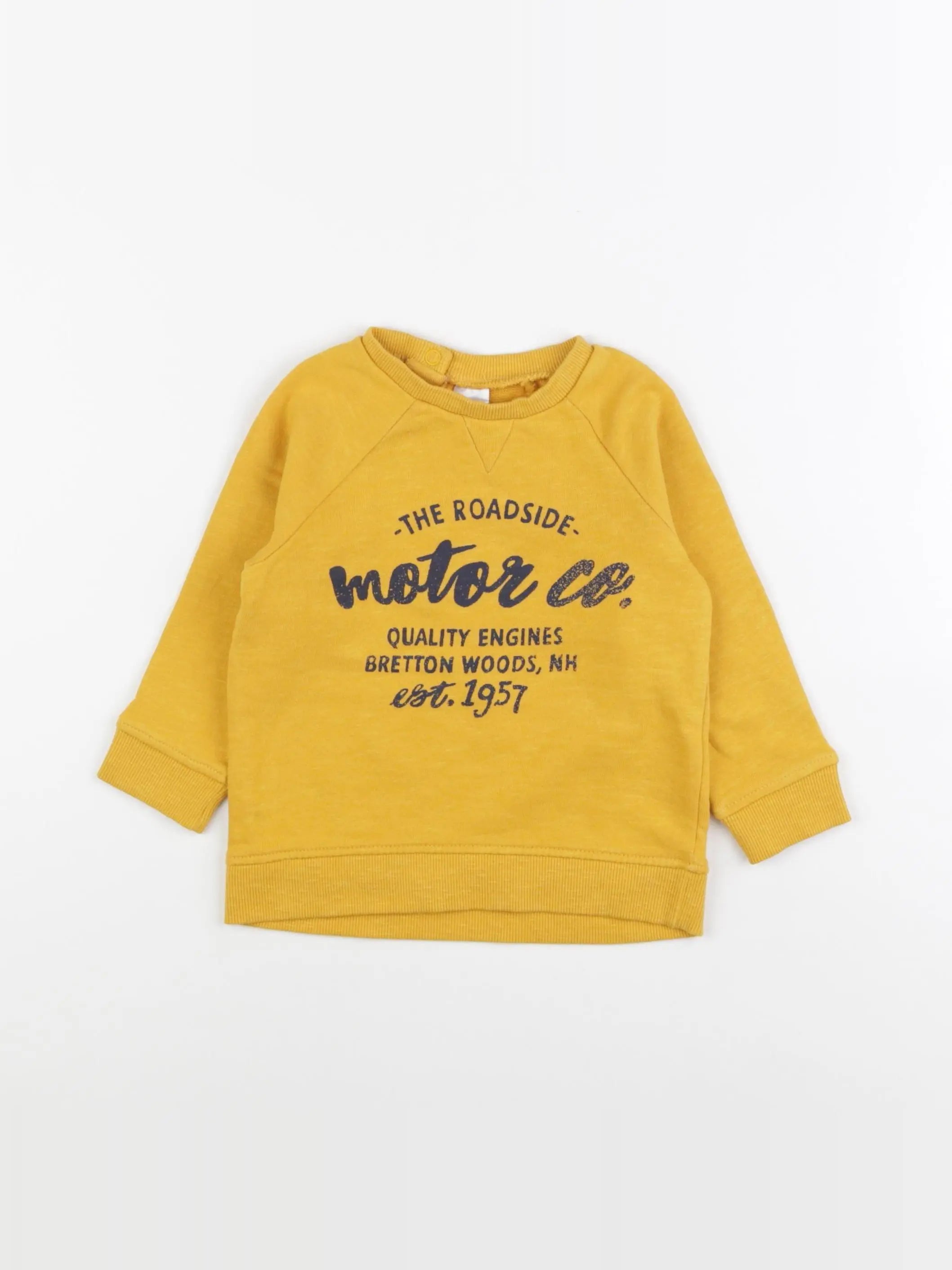 H&M - sweat jaune - 12/18 mois