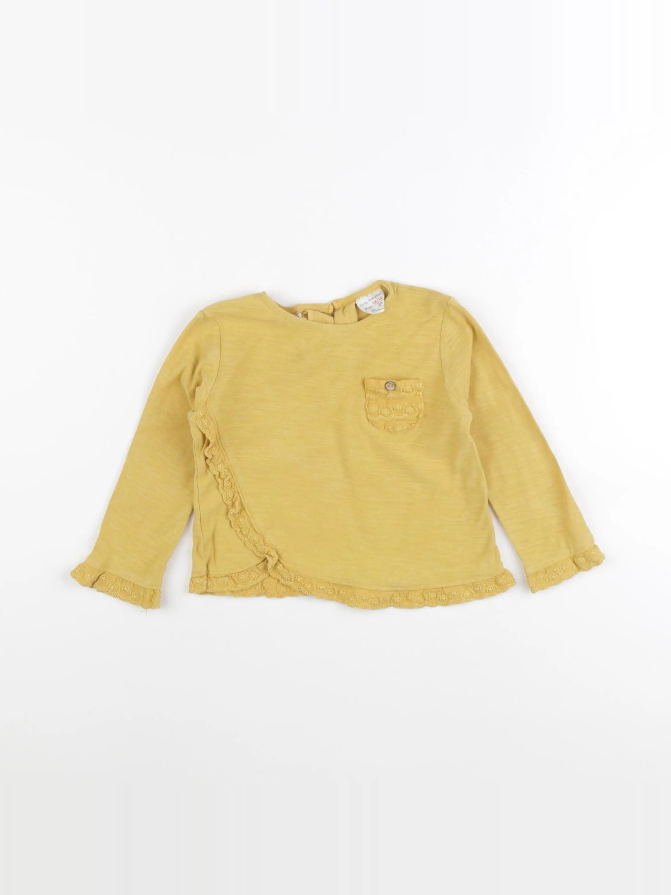 Zara - tee-shirt jaune - 12/18 mois