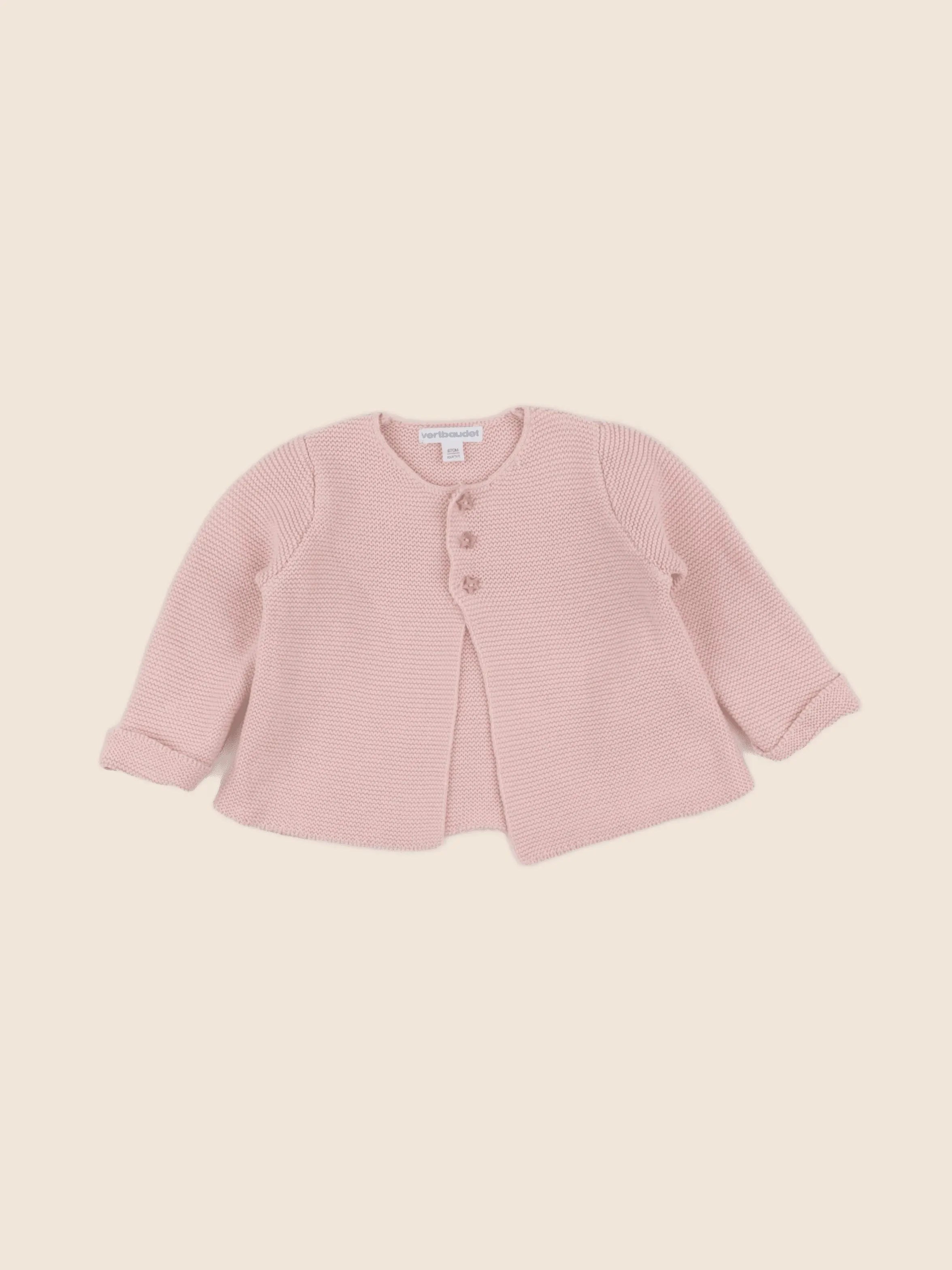 Vertbaudet - gilet rose - 6 mois