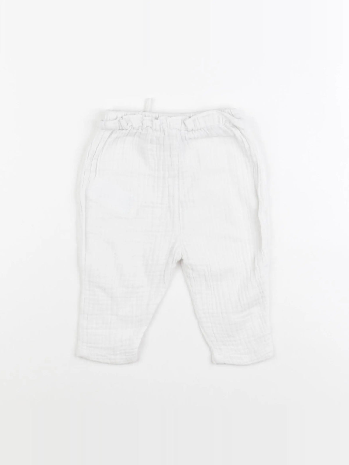 Vertbaudet - pantalon blanc - 6 mois