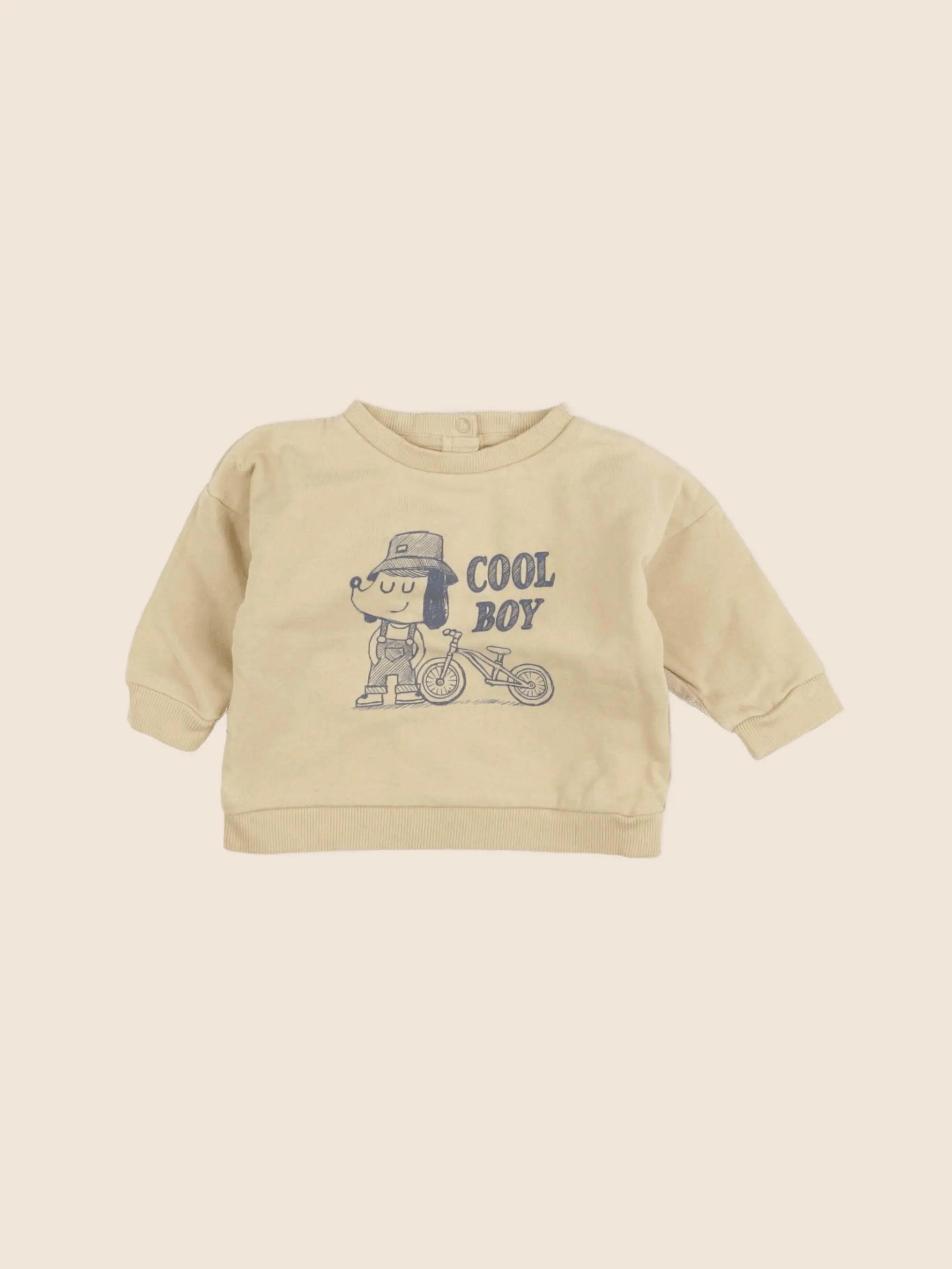 Vertbaudet - sweat jaune - 6 mois