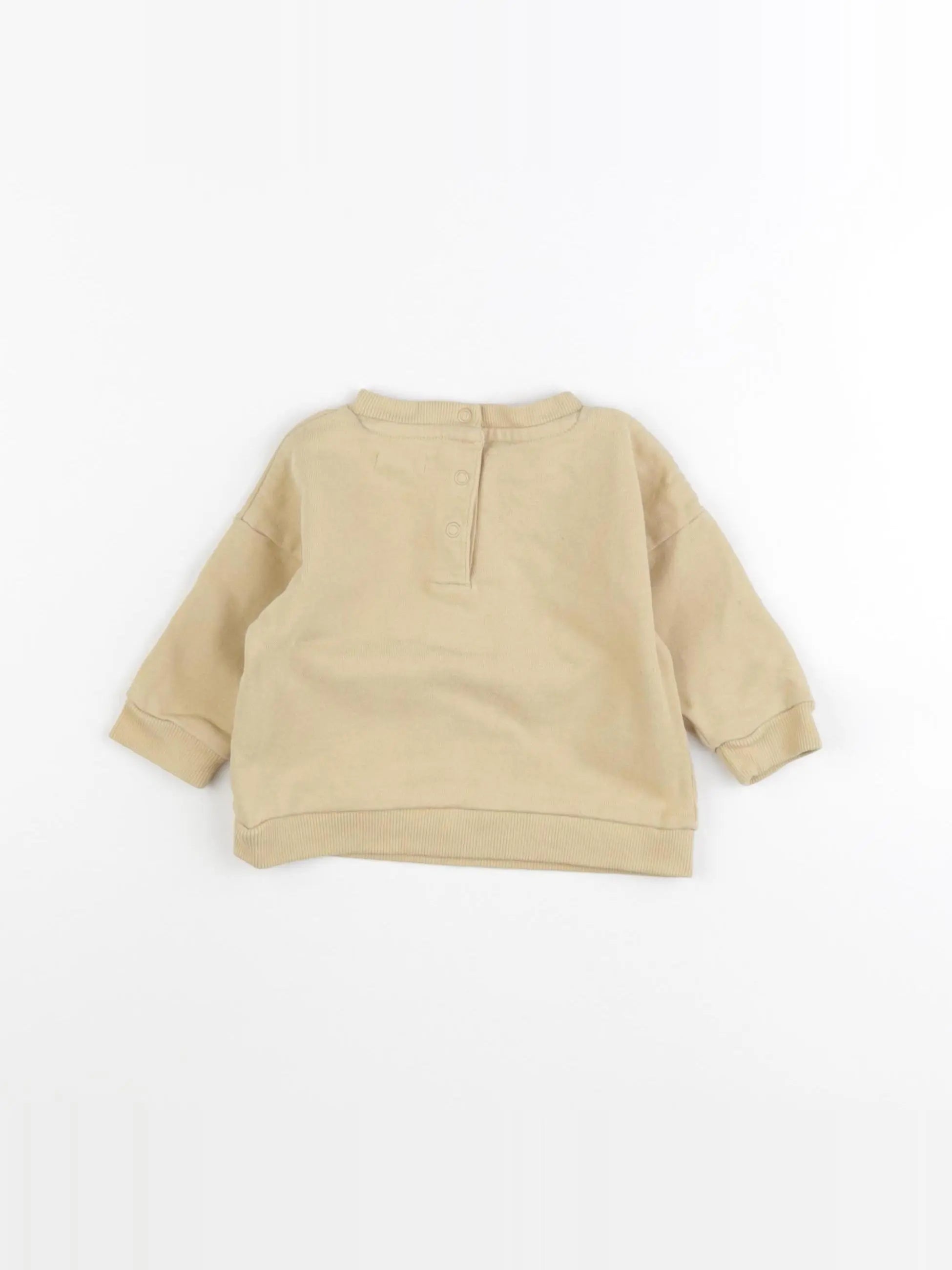 Vertbaudet - sweat jaune - 6 mois