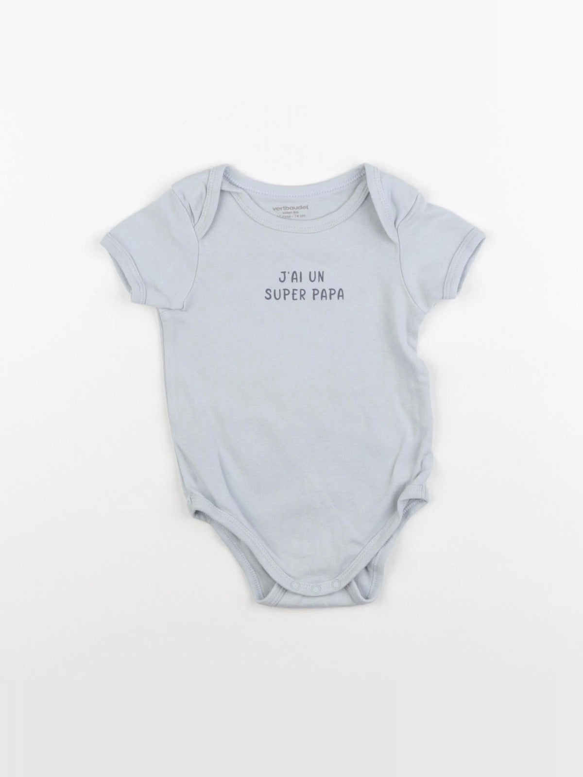 Vertbaudet - body bleu - 12 mois