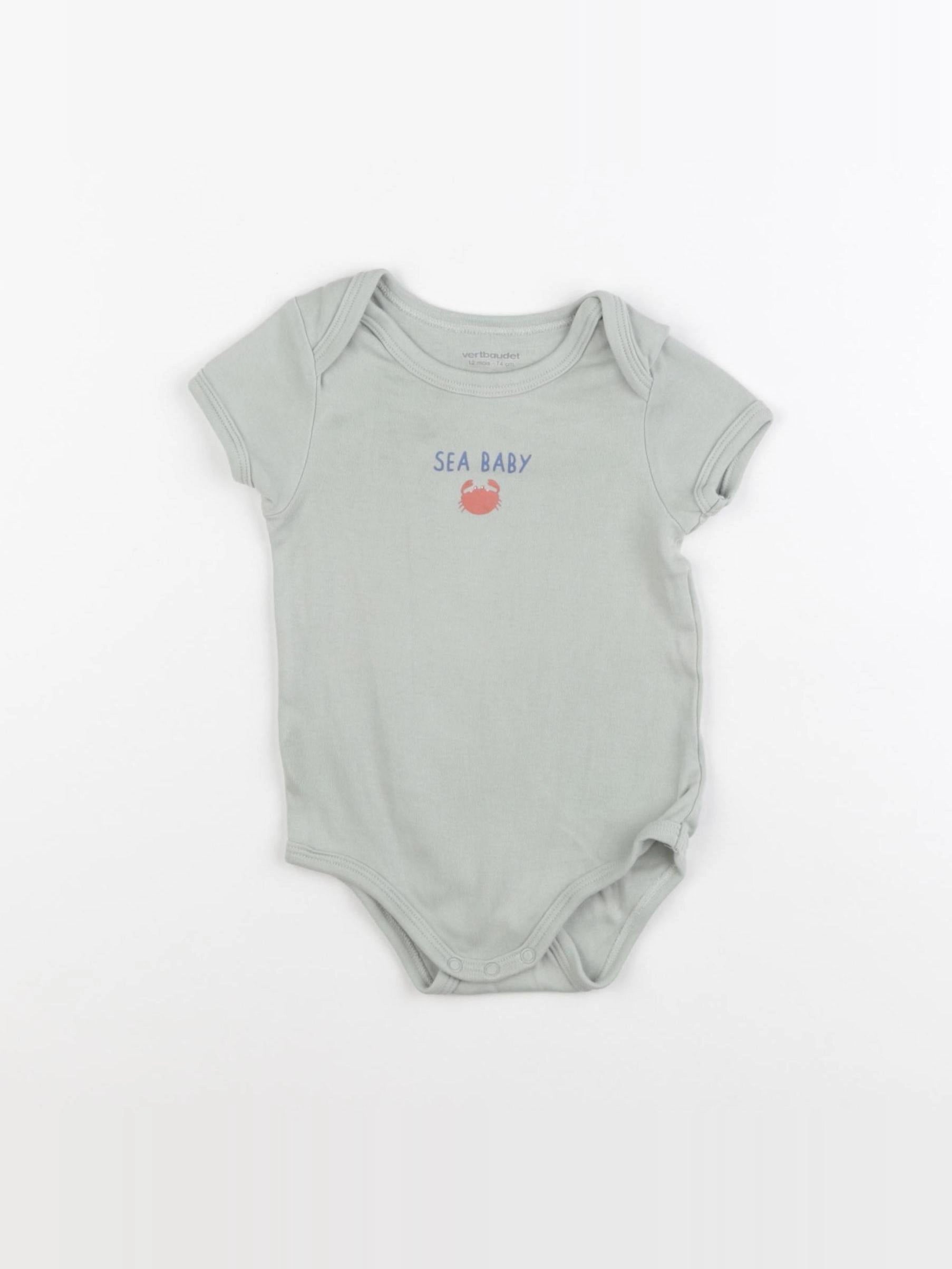 Vertbaudet - body vert - 12 mois