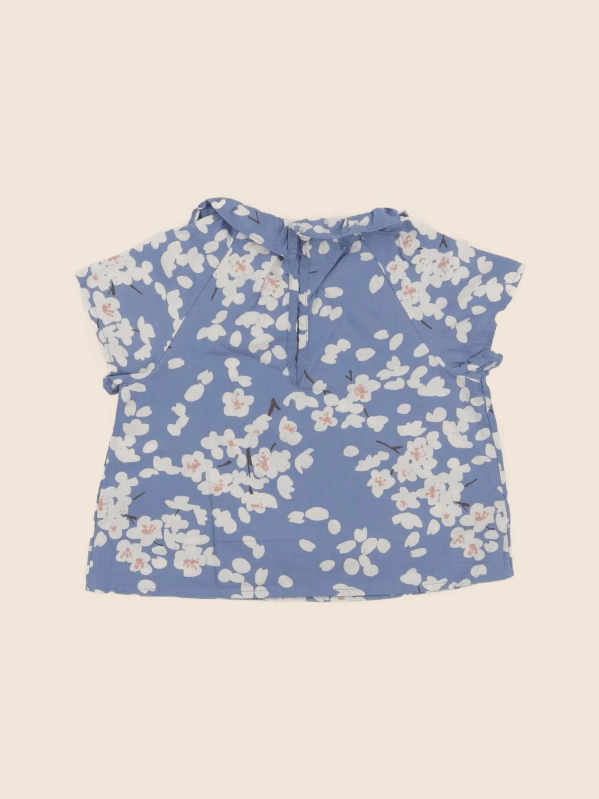 Petit Bateau - blouse bleu - 6 mois