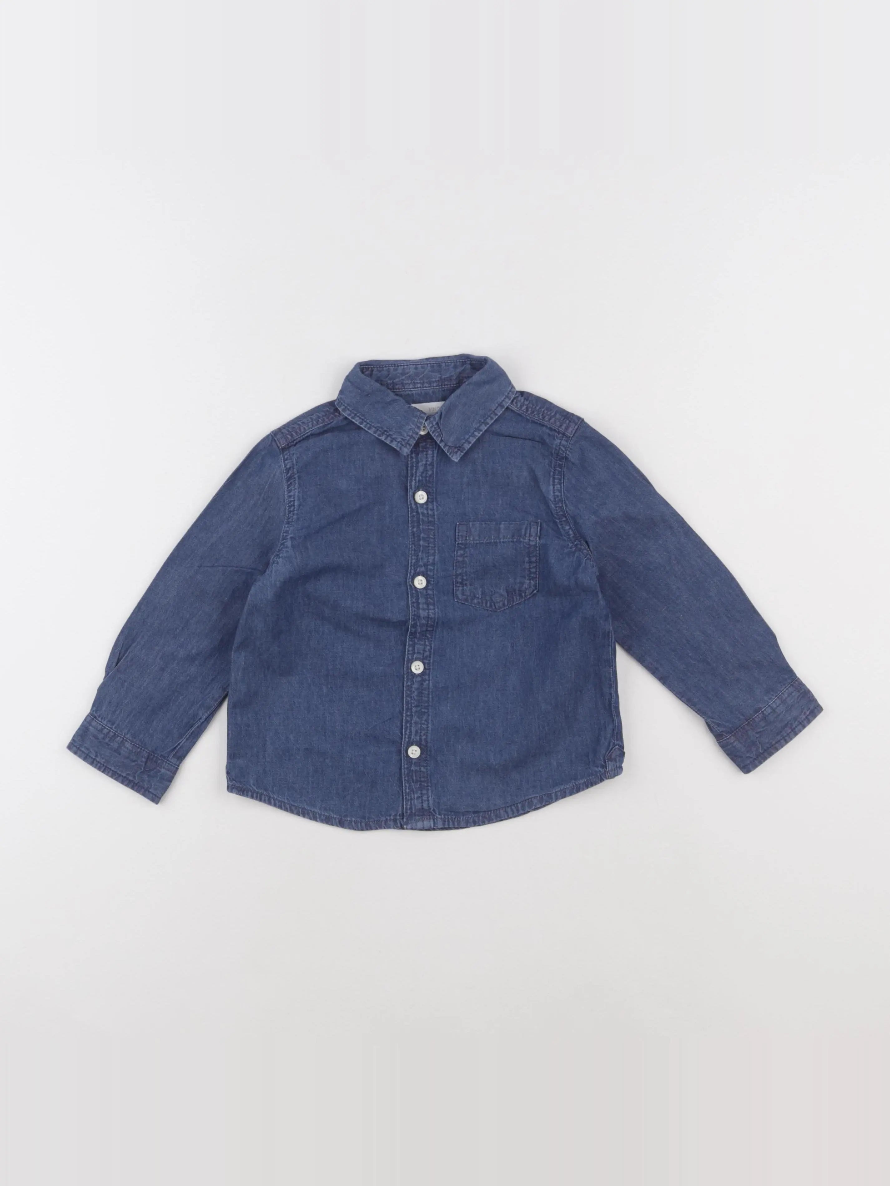 Mango - chemise bleu - 18/24 mois