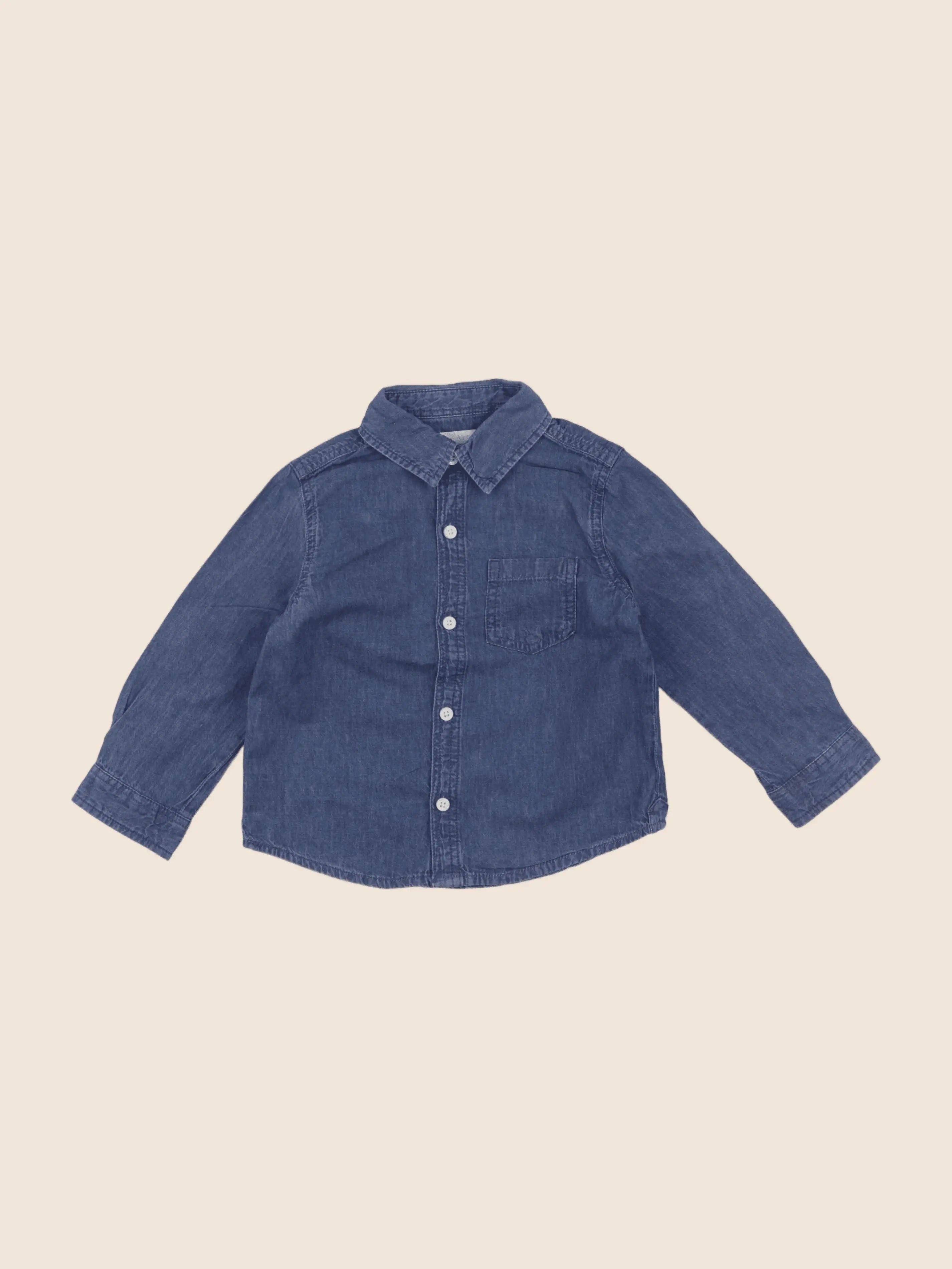 Mango - chemise bleu - 18/24 mois