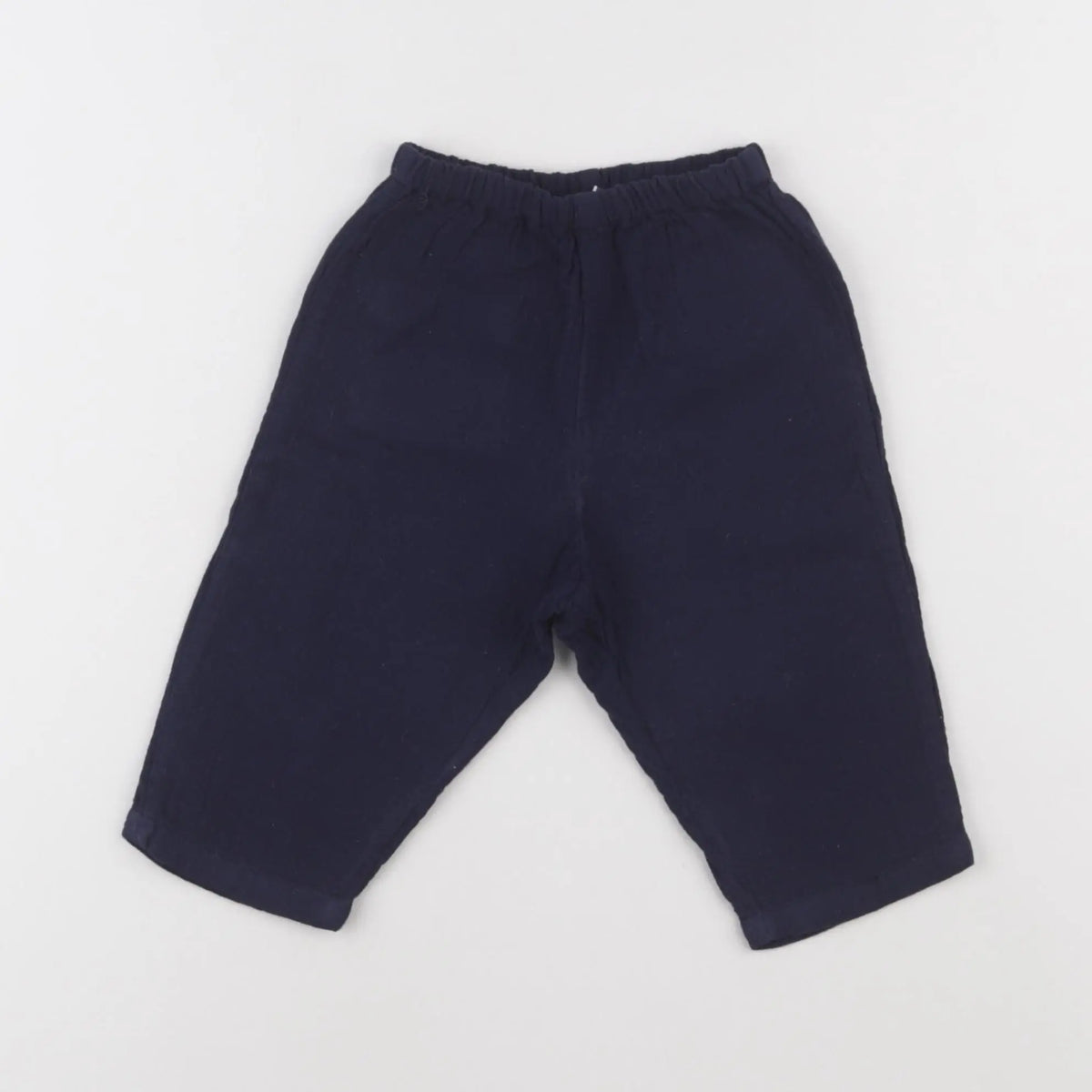 Bonton - pantalon bleu - 12 mois