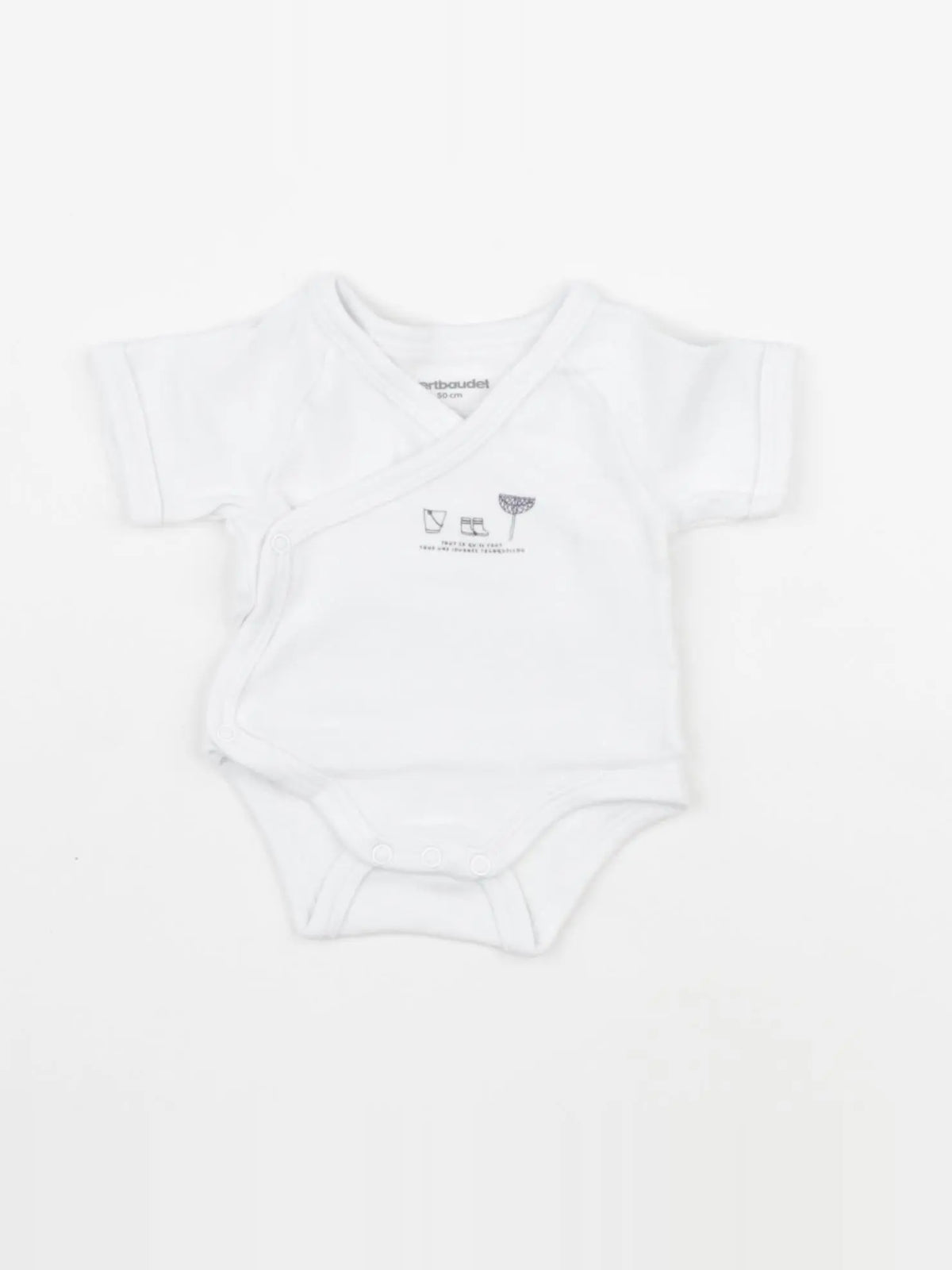 Vertbaudet - body blanc - 0 mois