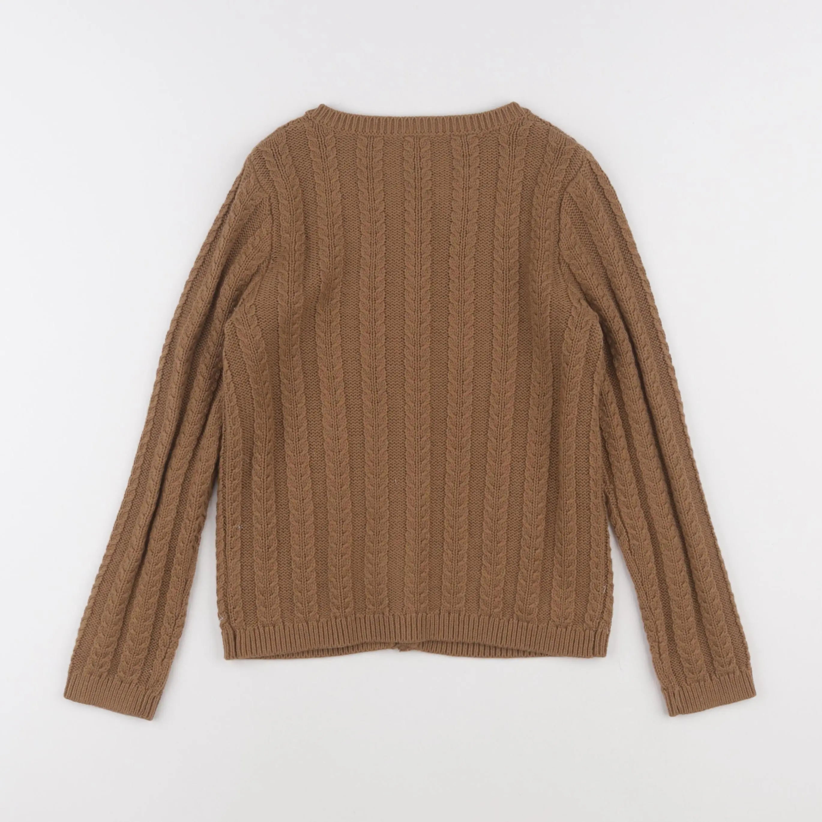 Petit Bateau - gilet marron - 8 ans