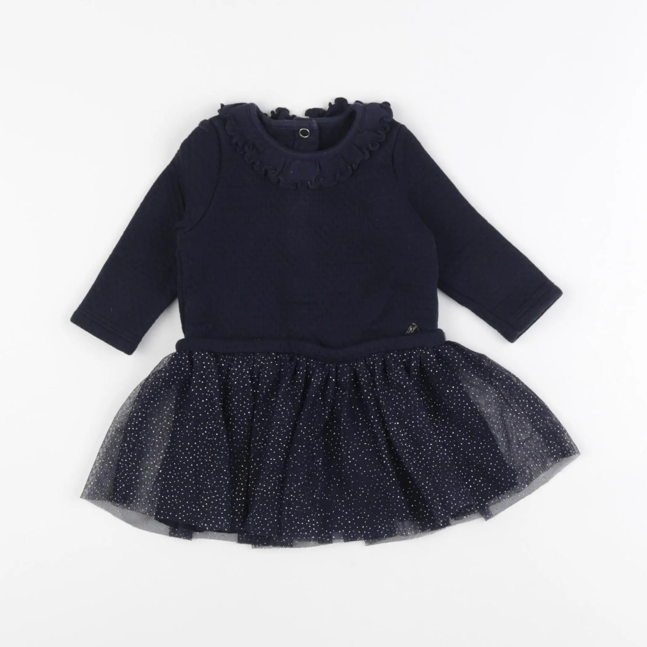 Petit Bateau - robe bleu - 6 mois