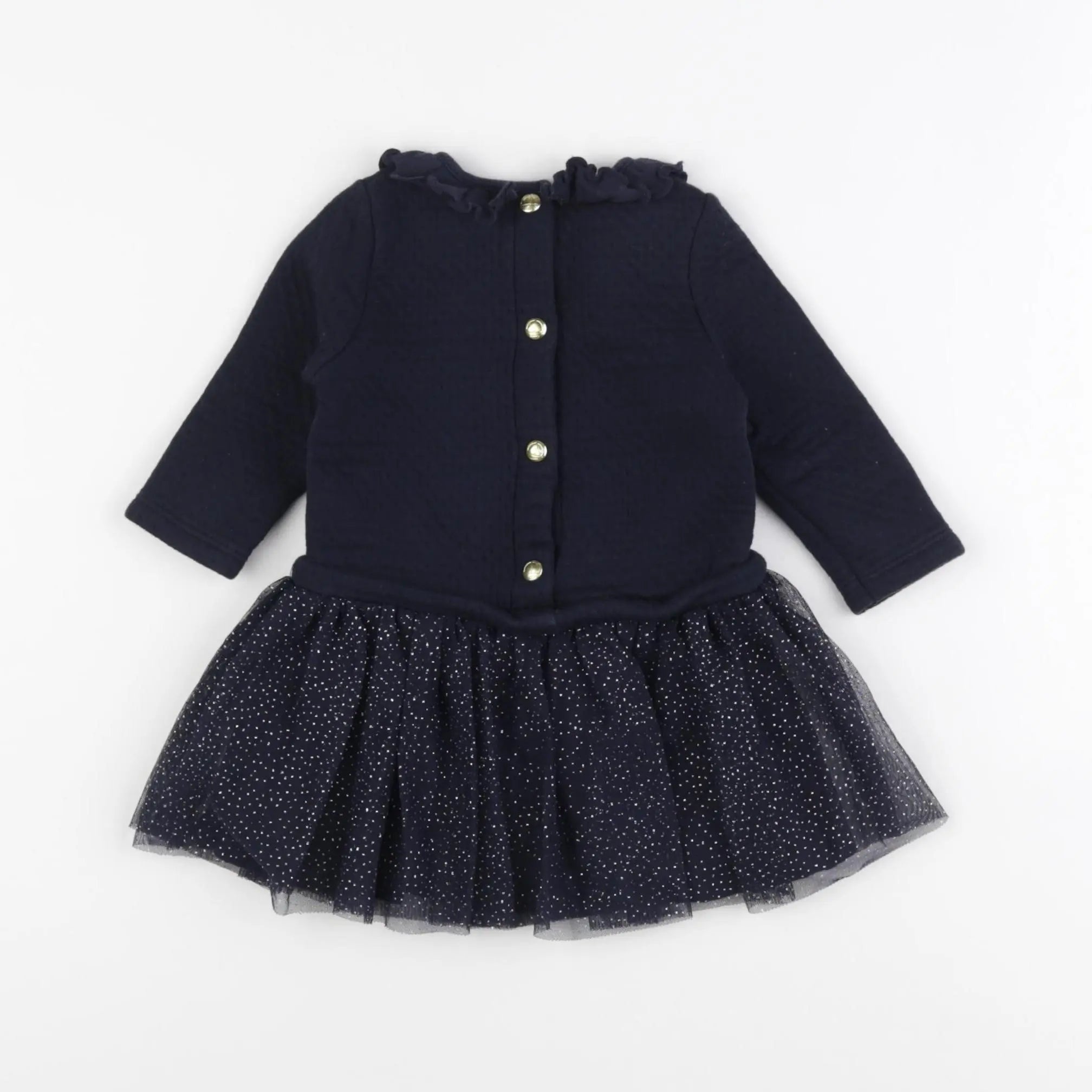 Petit Bateau - robe bleu - 6 mois