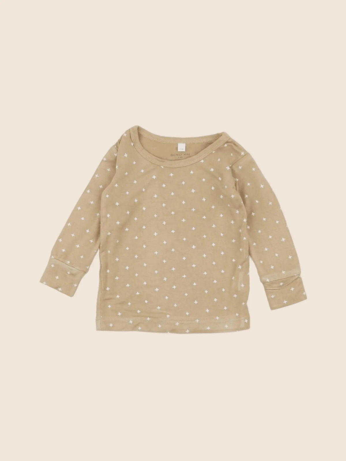 Quincy Mae - tee-shirt beige - 3/6 mois