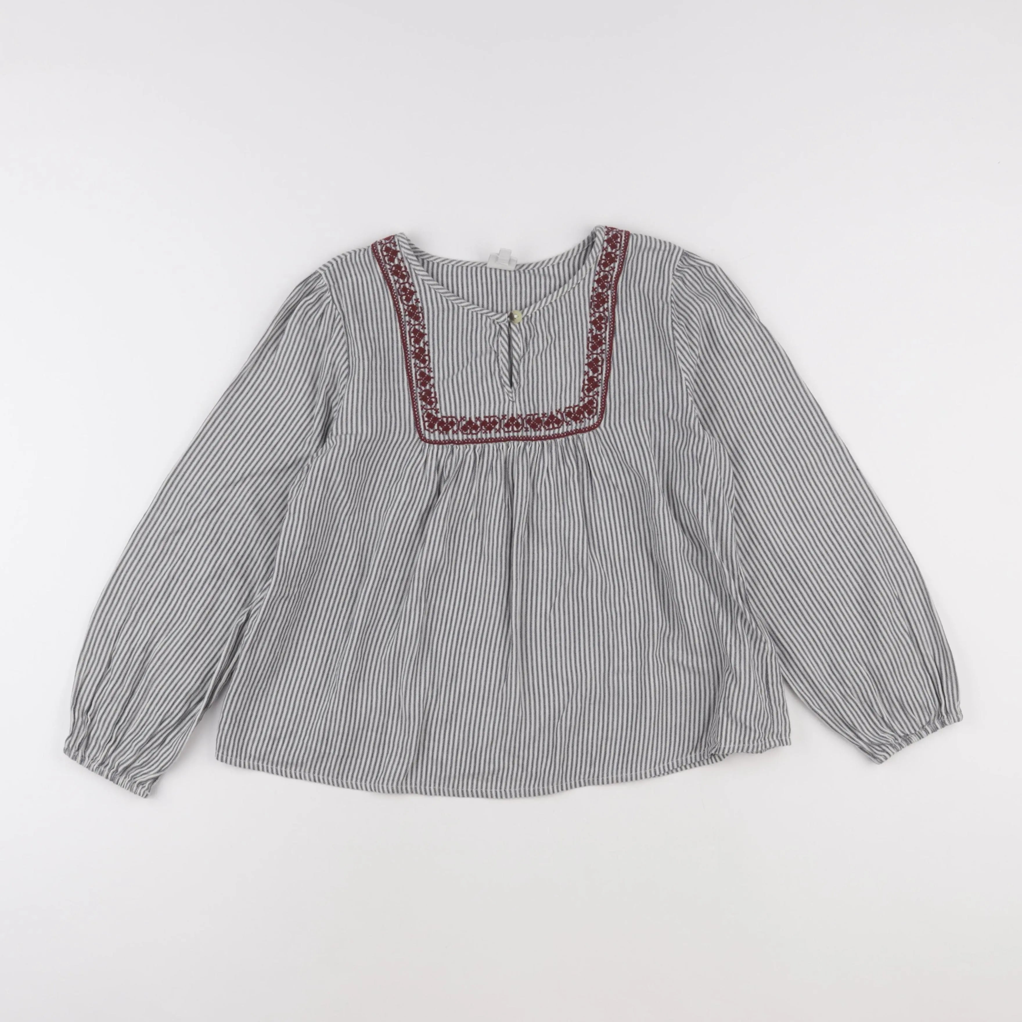 Bonton - blouse blanc, bleu - 10 ans