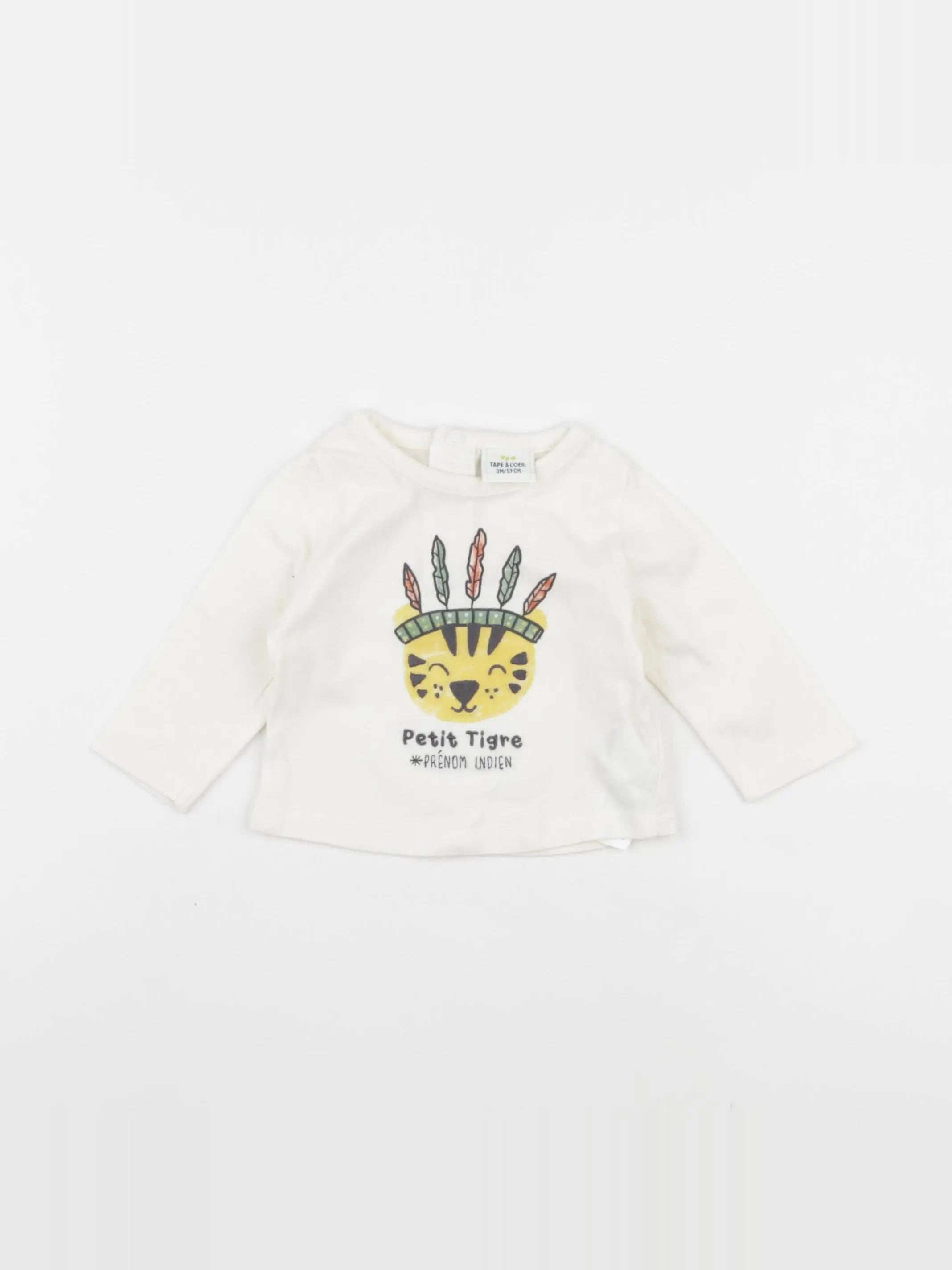 Tape à l'oeil - tee-shirt beige - 3 mois
