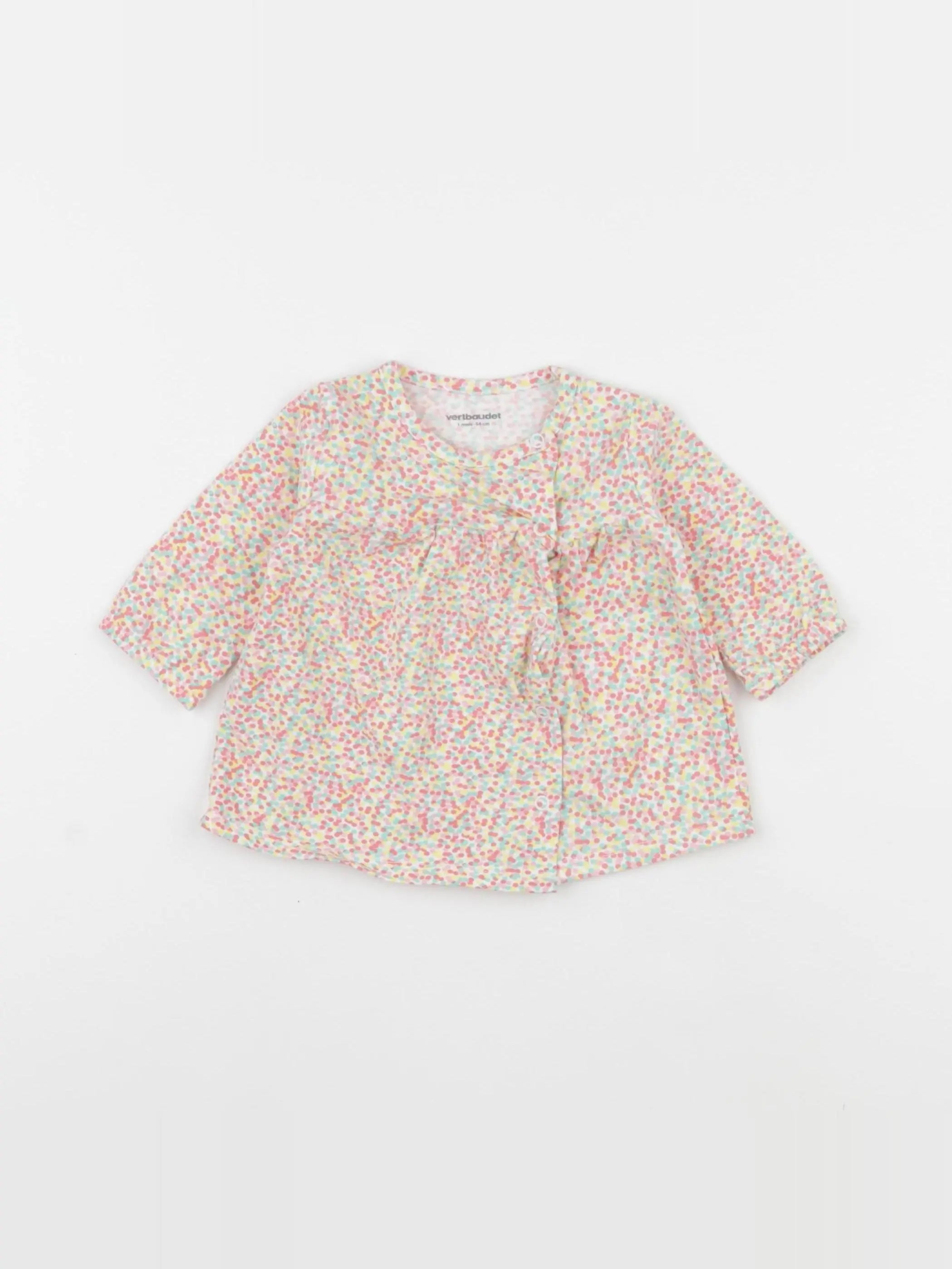 Vertbaudet - robe multicolore - 1 mois